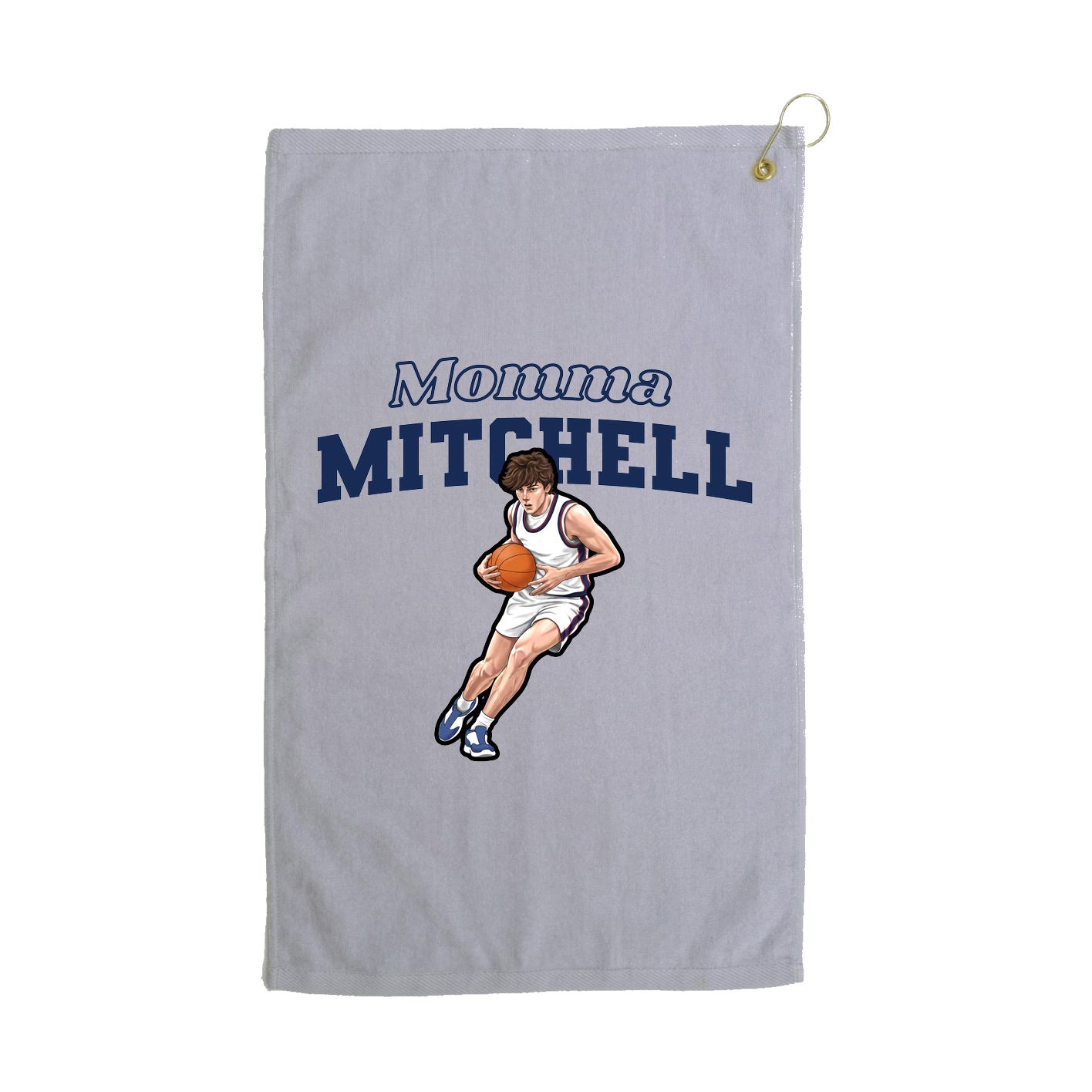 Golf Towel — Mothers Day Block in Grey