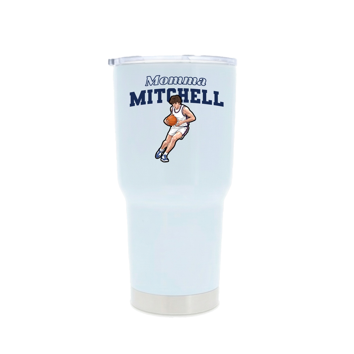 30oz Stainless Steel Tumbler — Mothers Day Block in White