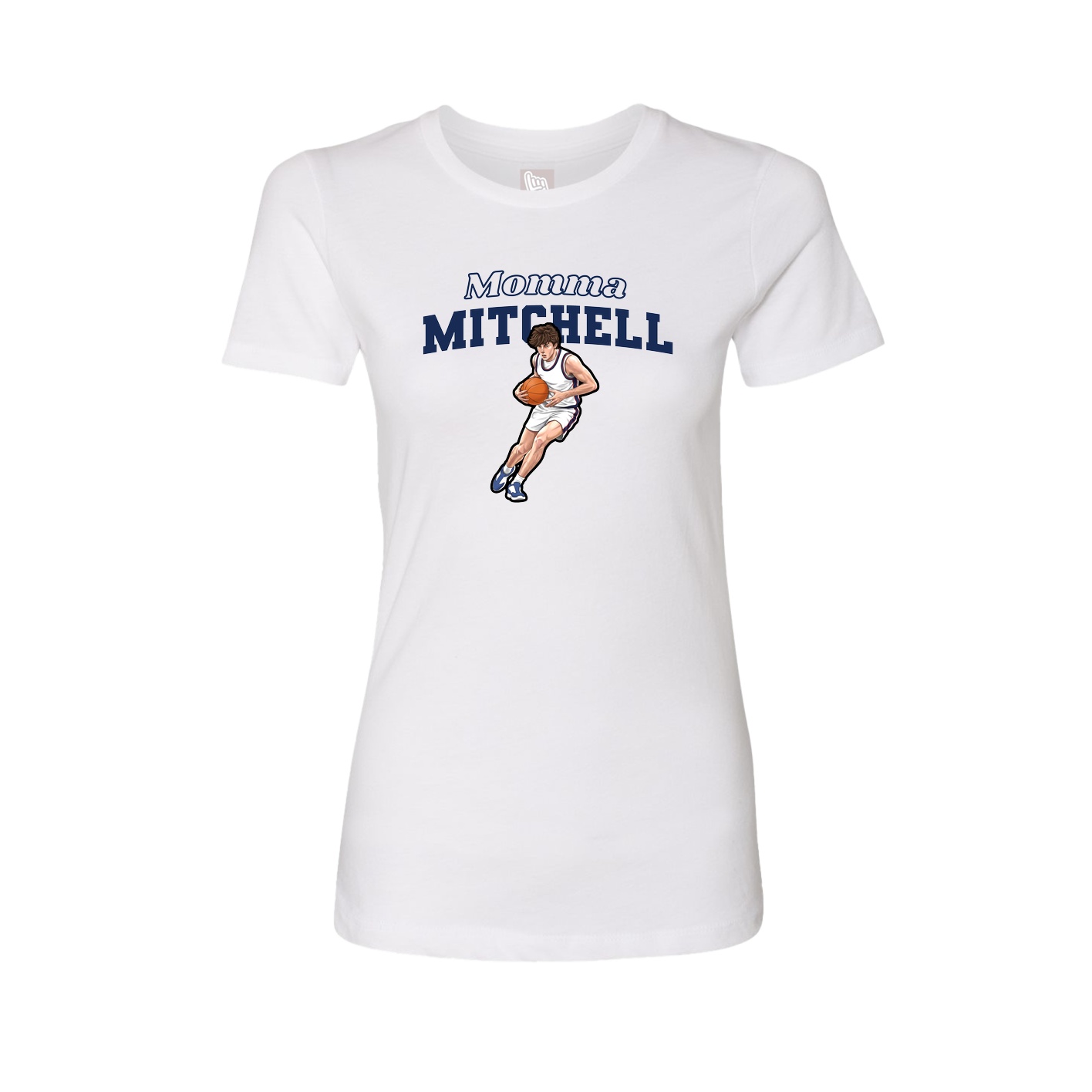 Womens Tee — Mothers Day Block in White