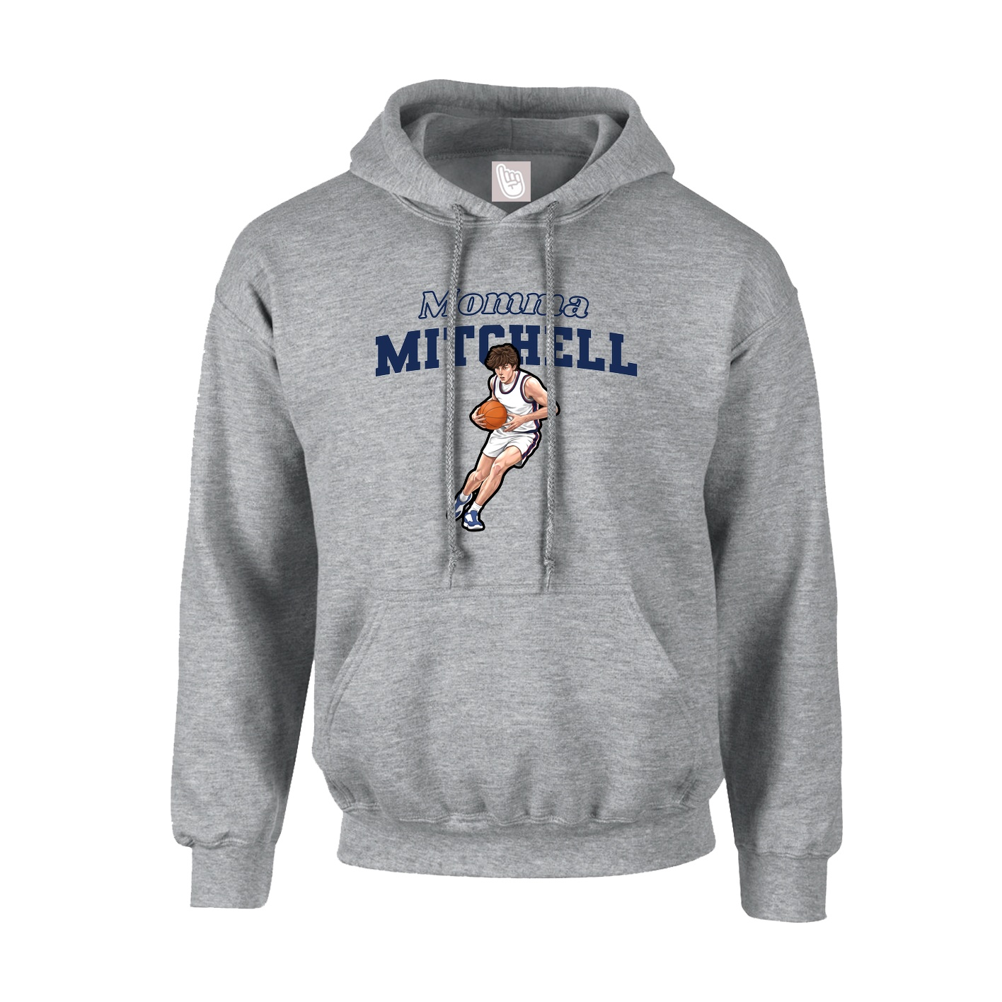 Hoodie — Mothers Day Block in Grey