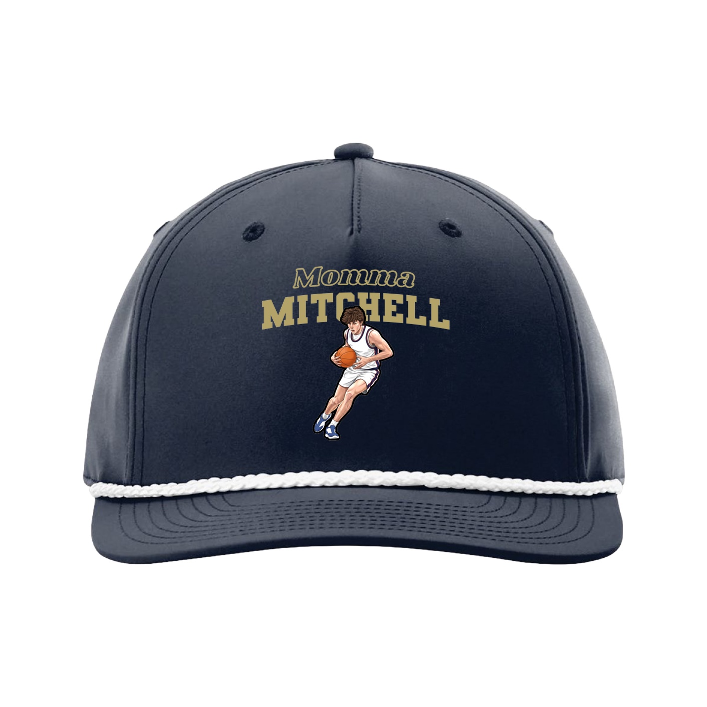 Five-Panel Classic Rope Cap — Mothers Day Block in Navy