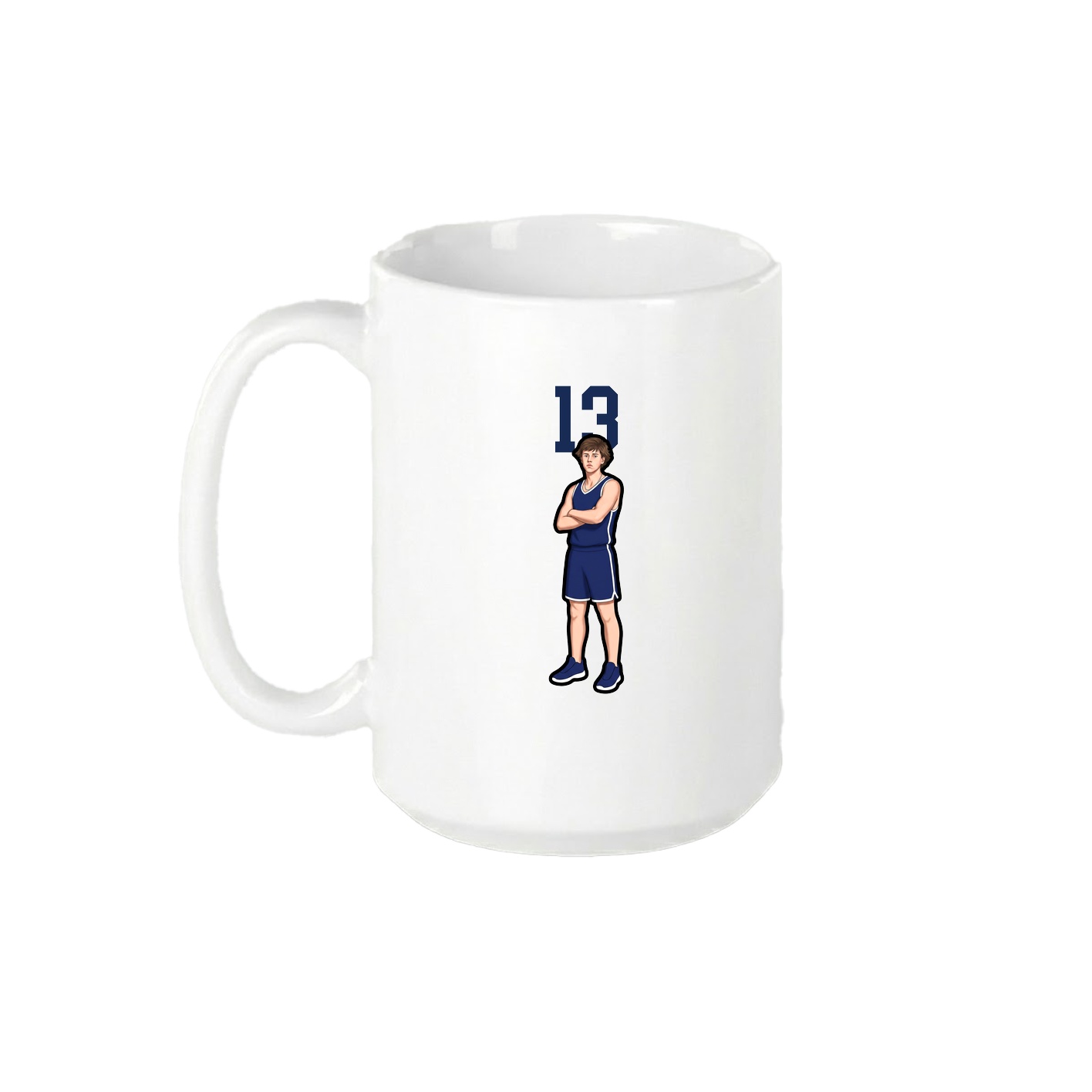 15oz Coffee Mug — Number Top in White