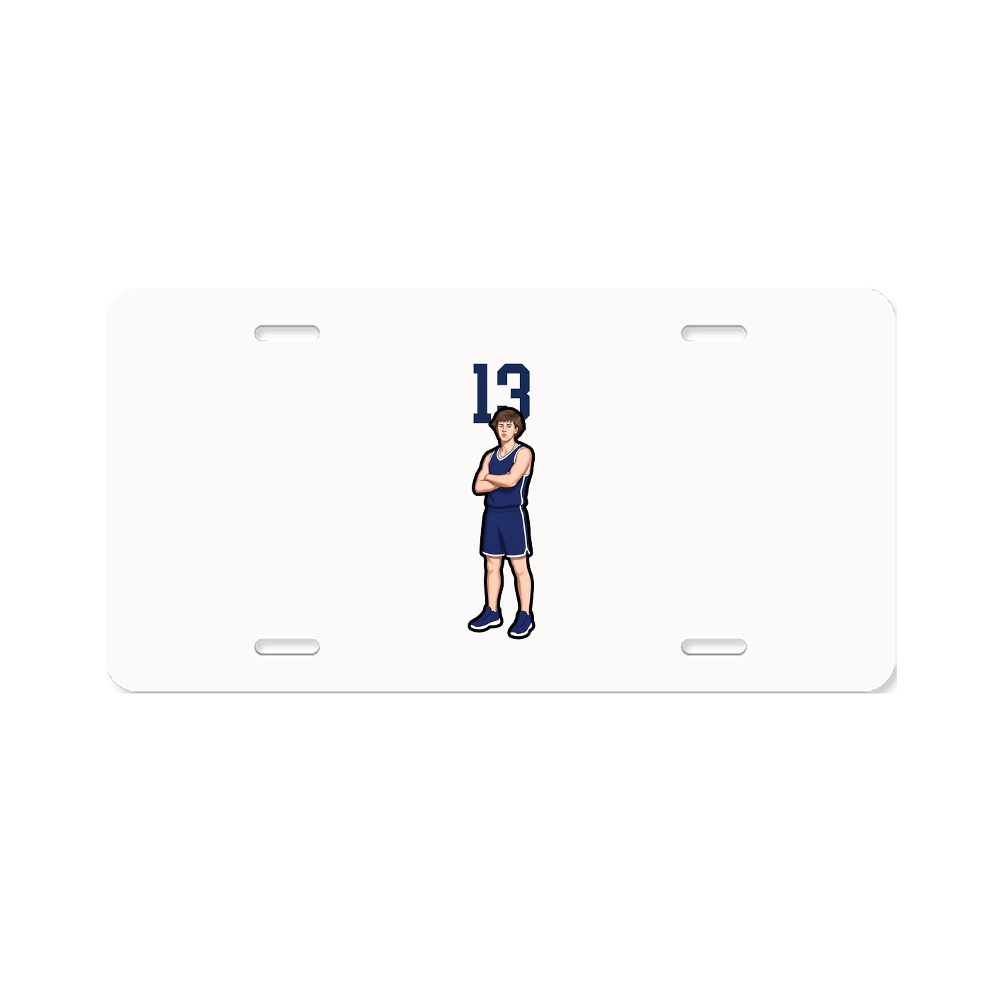 License Plate — Number Top in Classic
