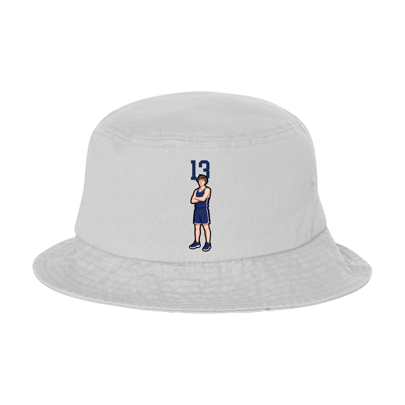 Bucket Cap — Number Top in White