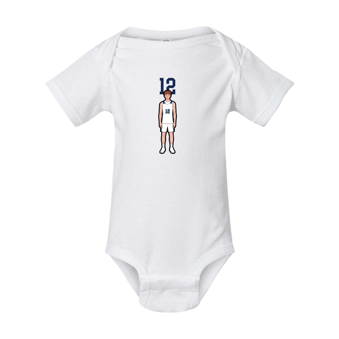 Baby Onesie — Number Top in White