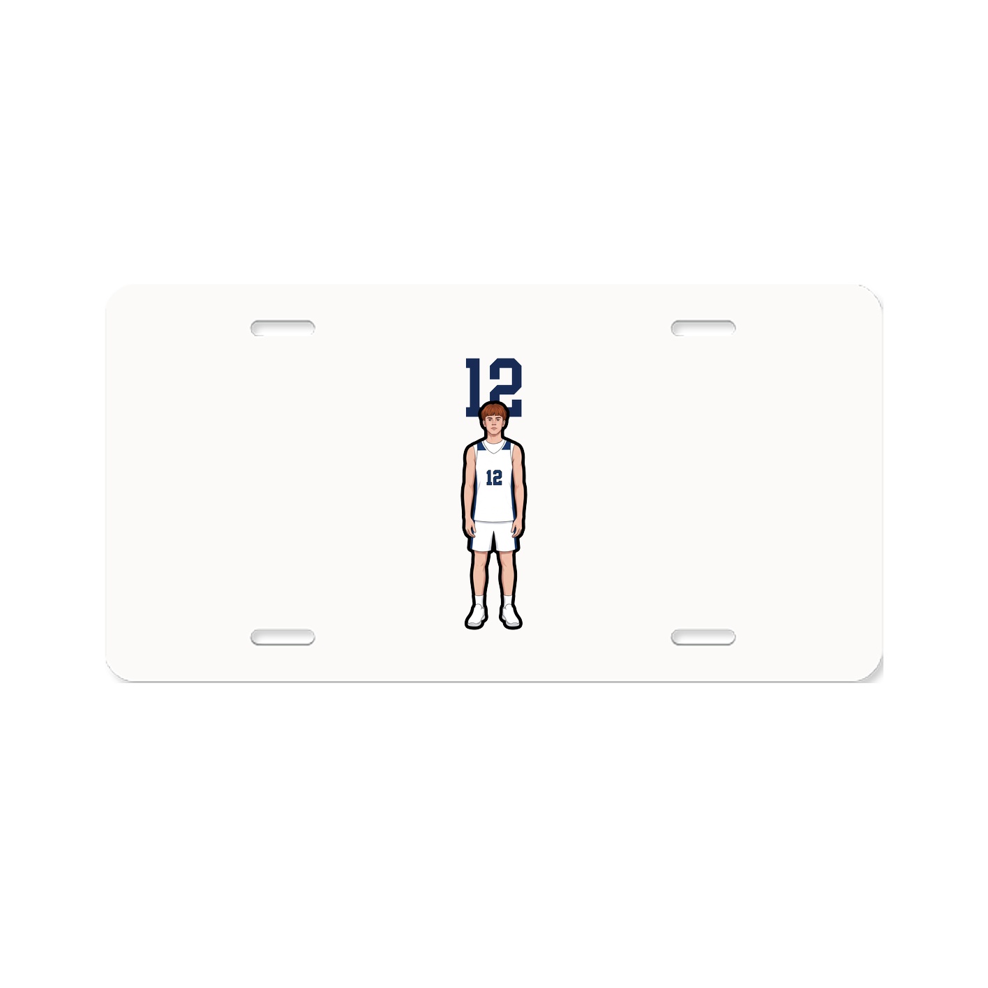 License Plate — Number Top in Classic