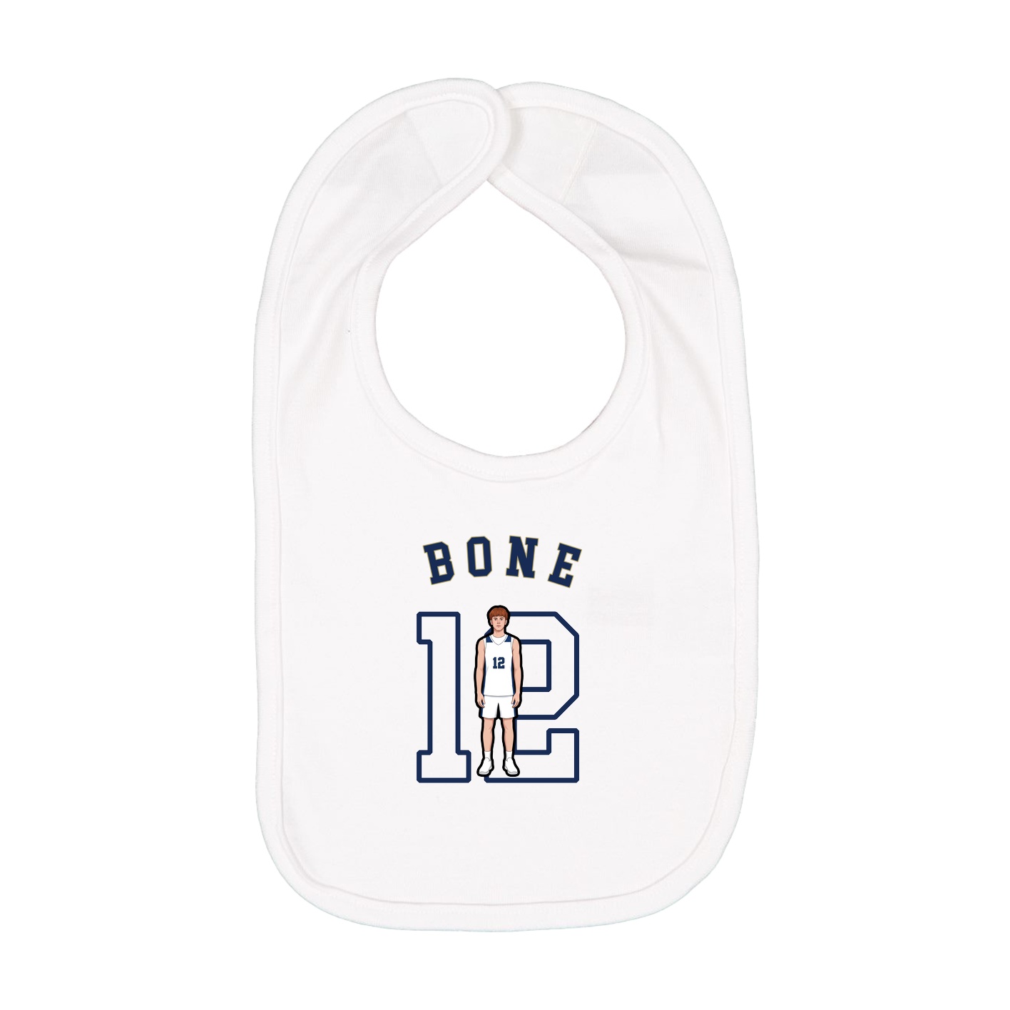 Infant Bib — Shirsey Arch in White