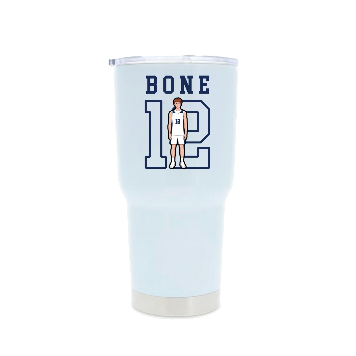 30oz Stainless Steel Tumbler — Shirsey in White