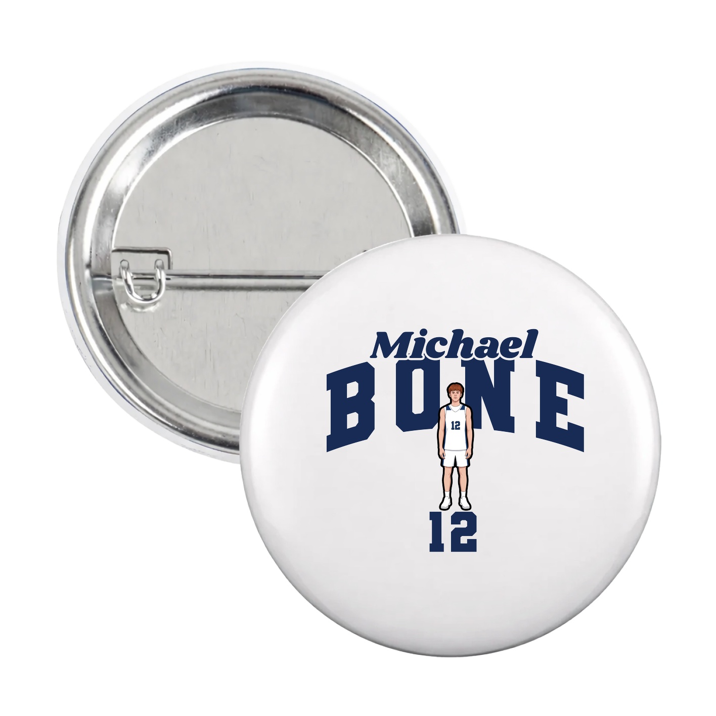 Game Day Button — Signature Arch in White