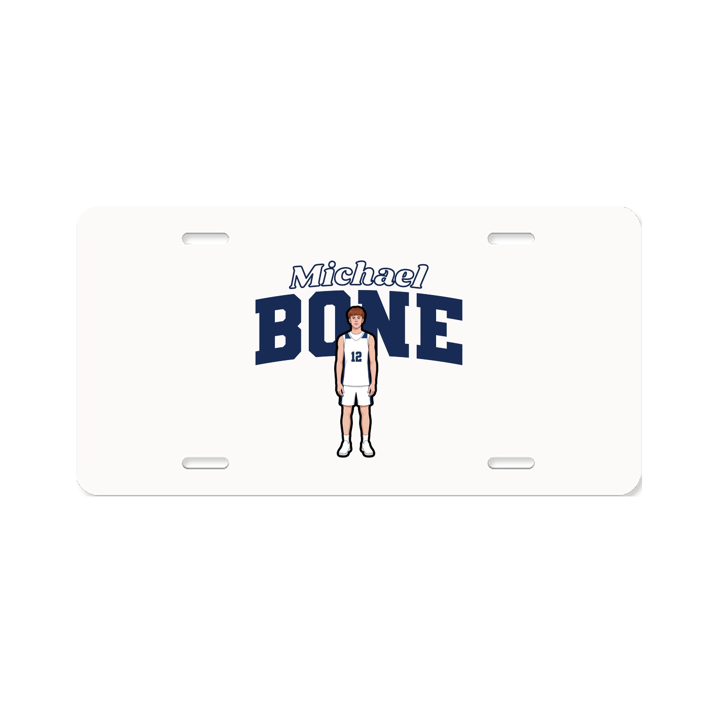 License Plate — Name Arch in Classic