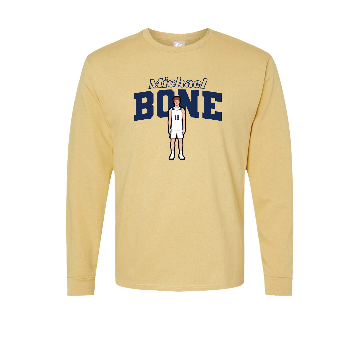 Long Sleeve Tee — Name Arch in Vegas Gold