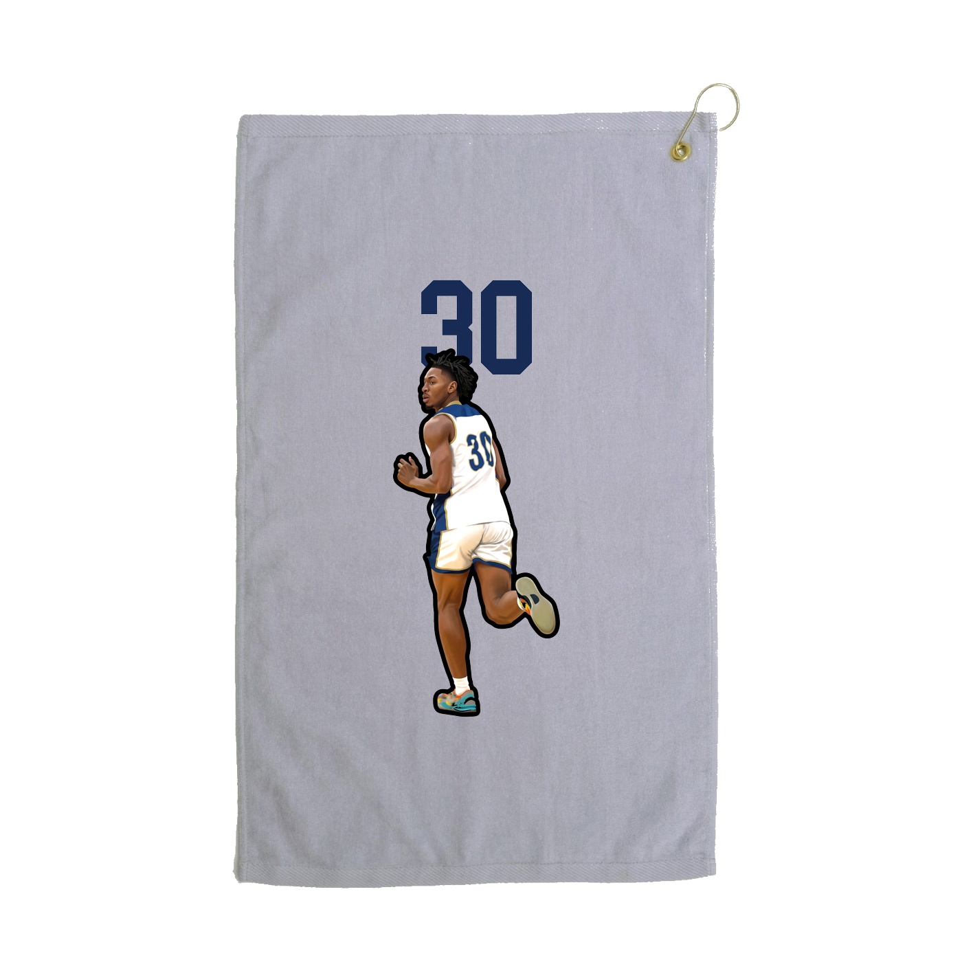 Golf Towel — Number Top in Grey