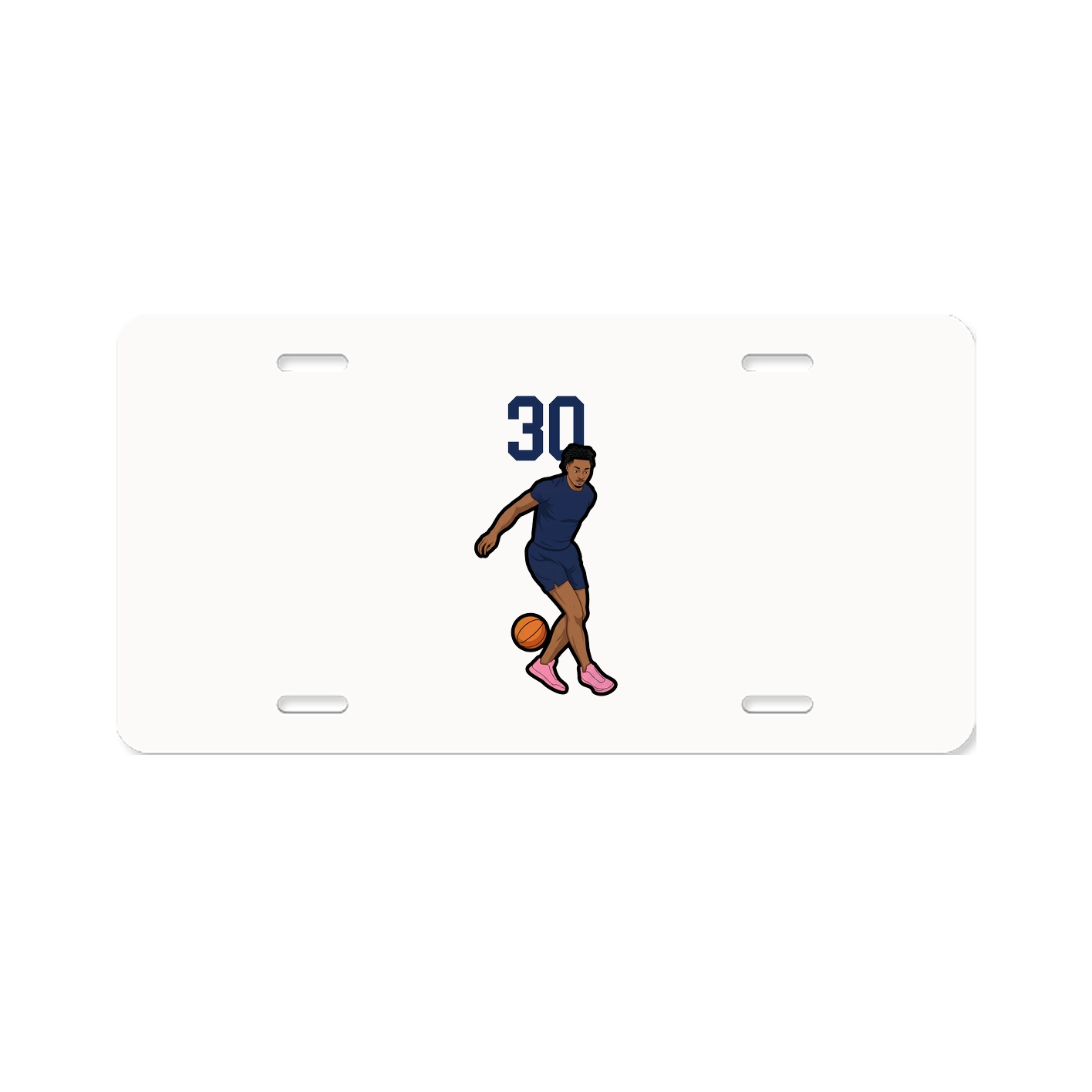 License Plate — Number Top in Classic