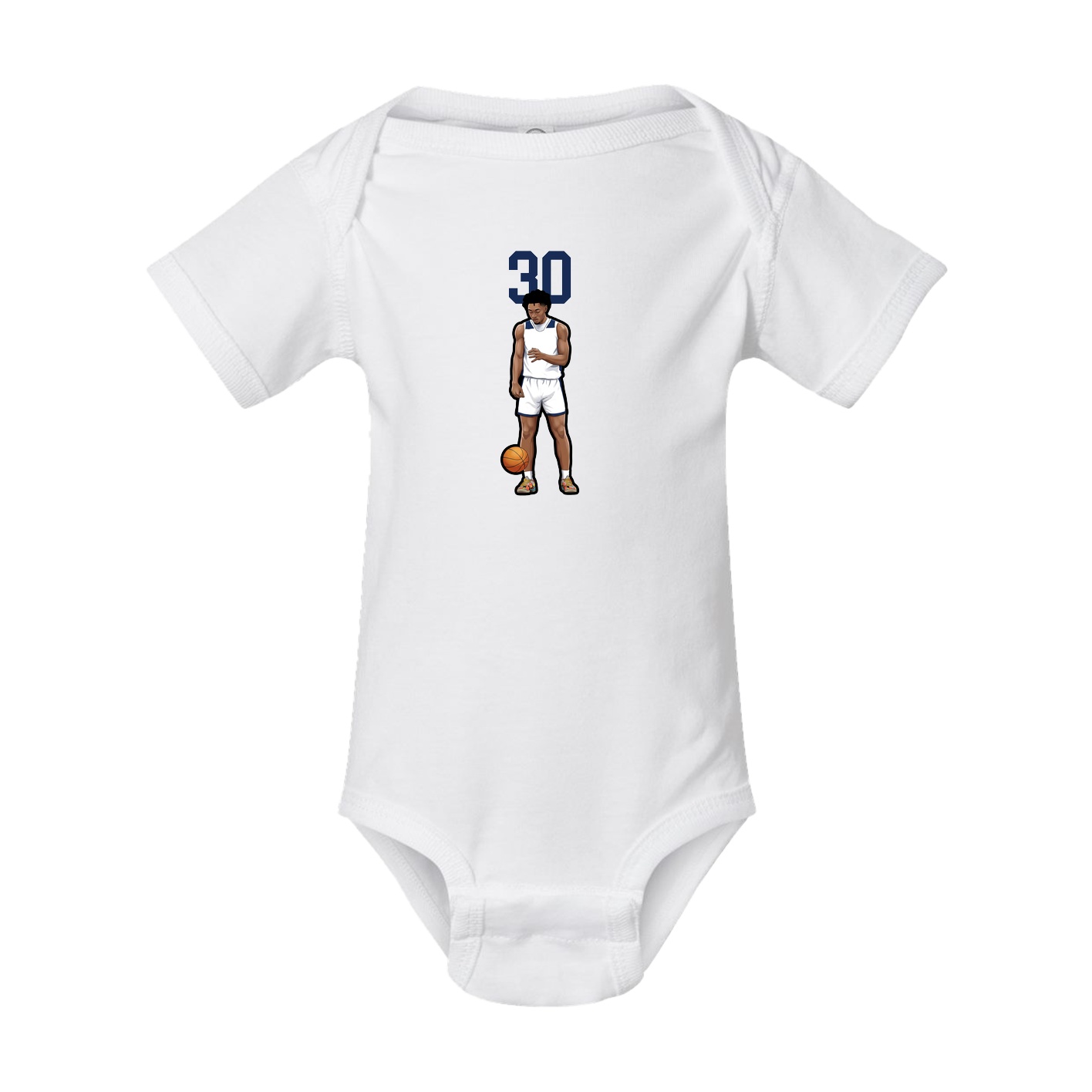 Baby Onesie — Number Top in White
