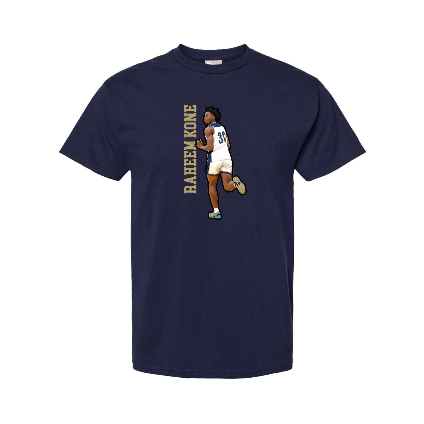Tee — Name Vertical in Navy