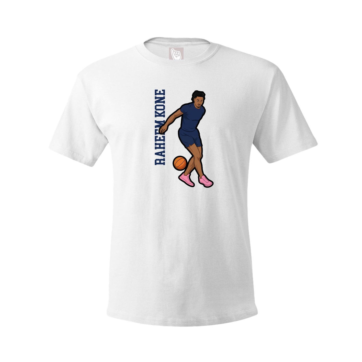 Youth Tee — Name Vertical in White