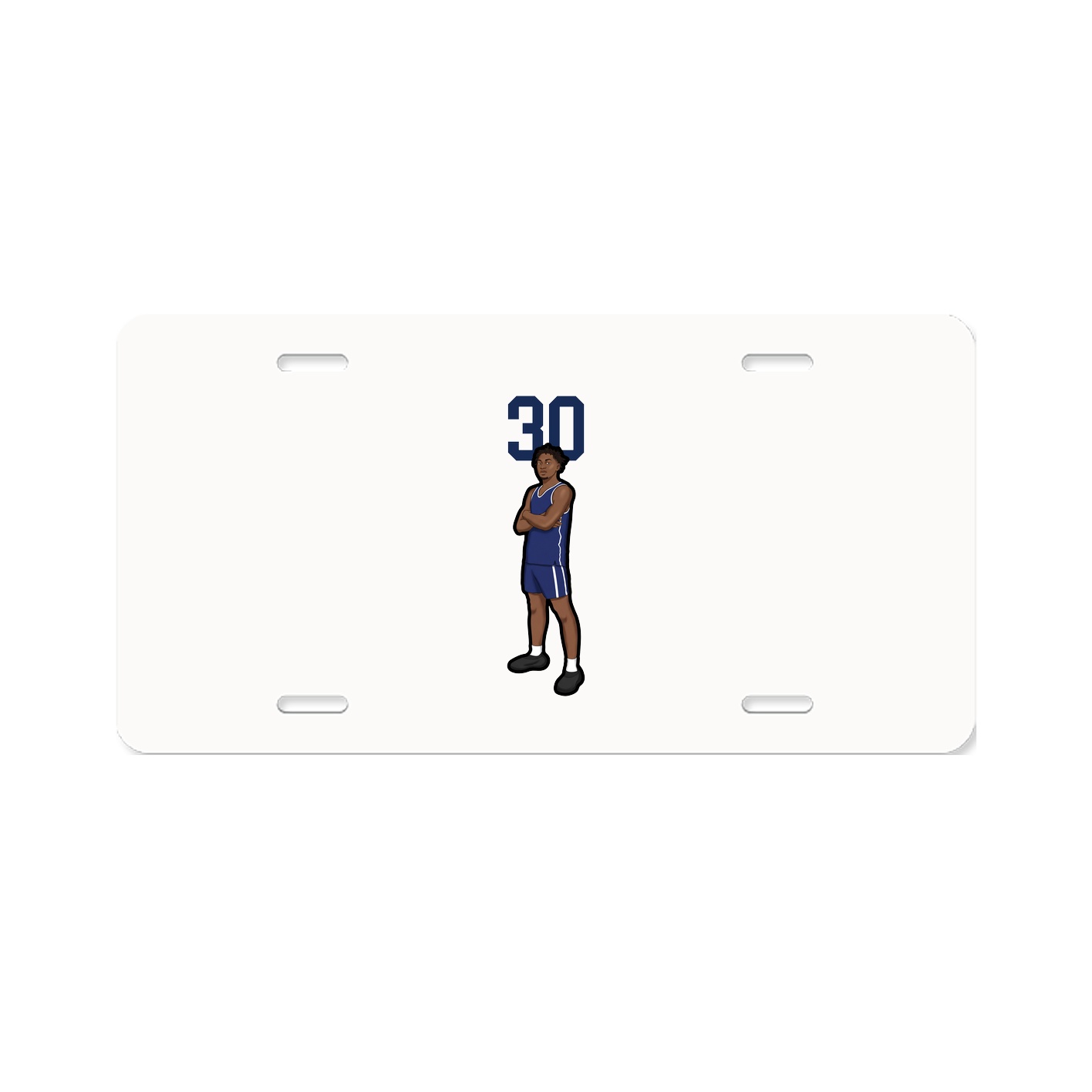 License Plate — Number Top in Classic