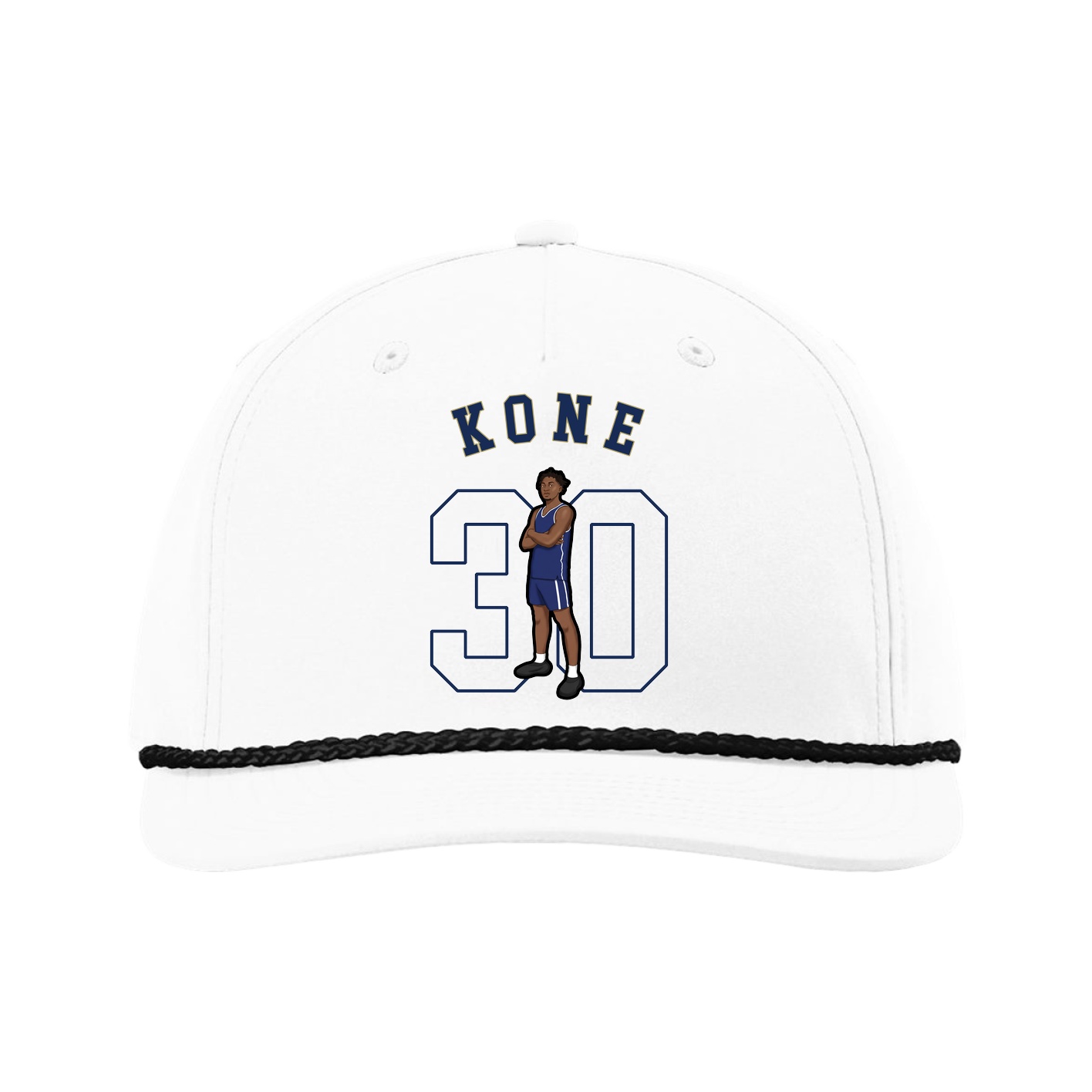 Five-Panel Classic Rope Cap — Shirsey Arch in White