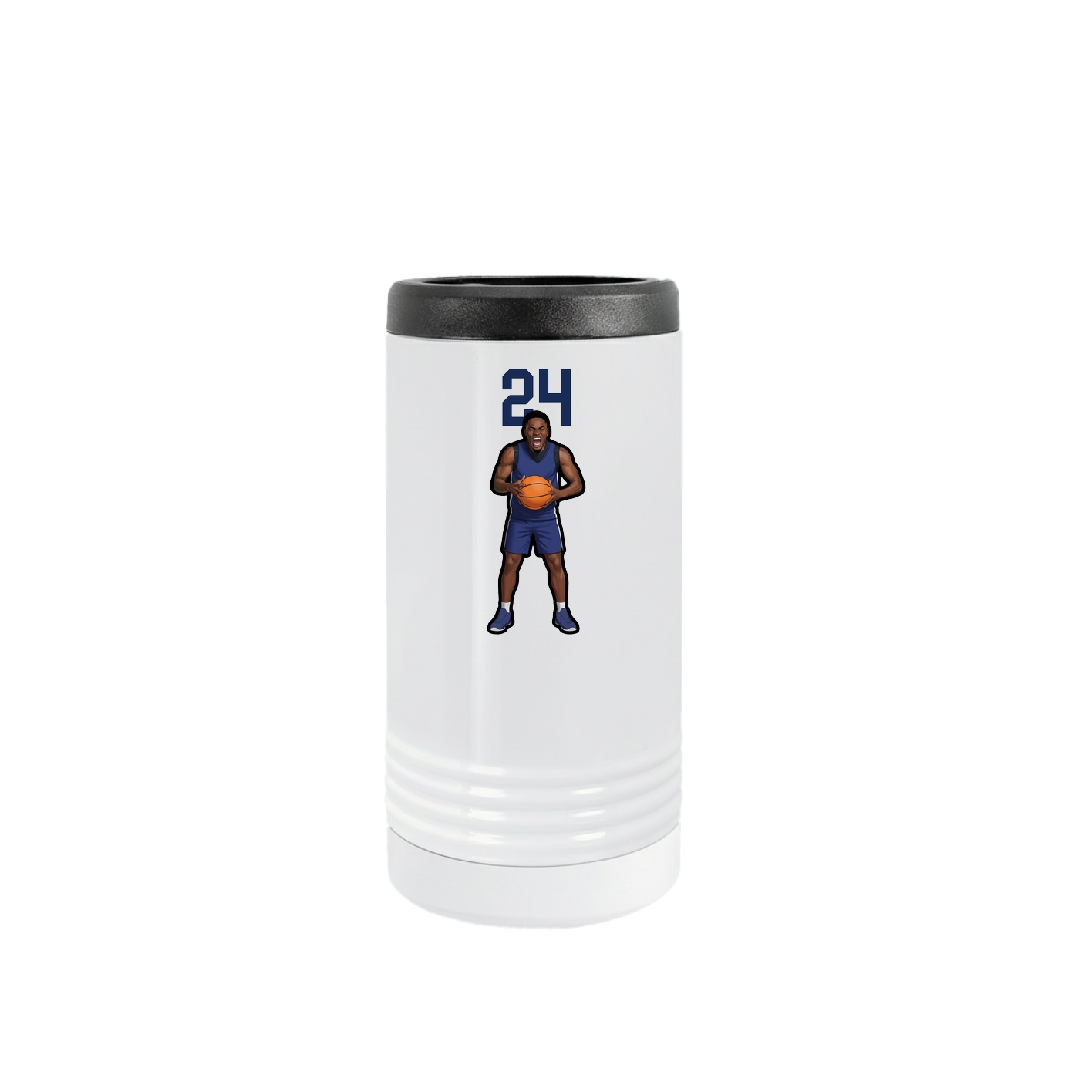 Slim Beverage Holder — Number Top in White
