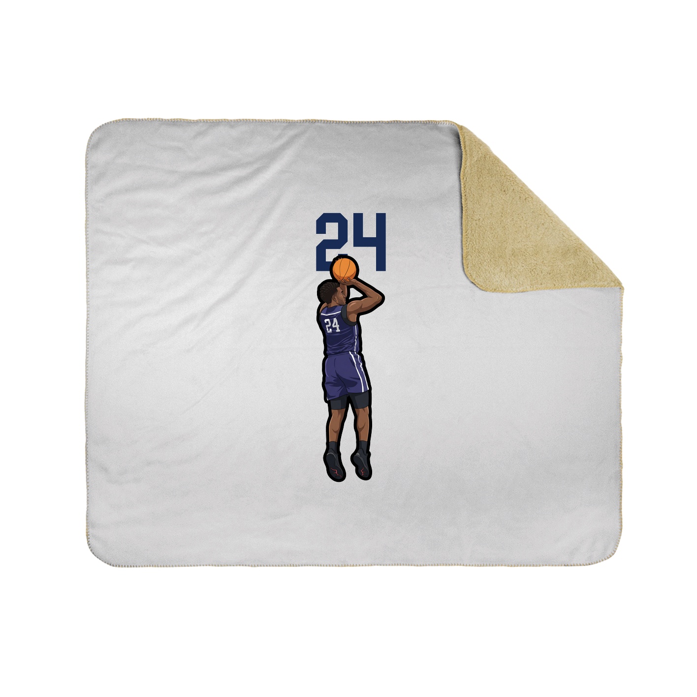 Throw Blanket — Number Top in White