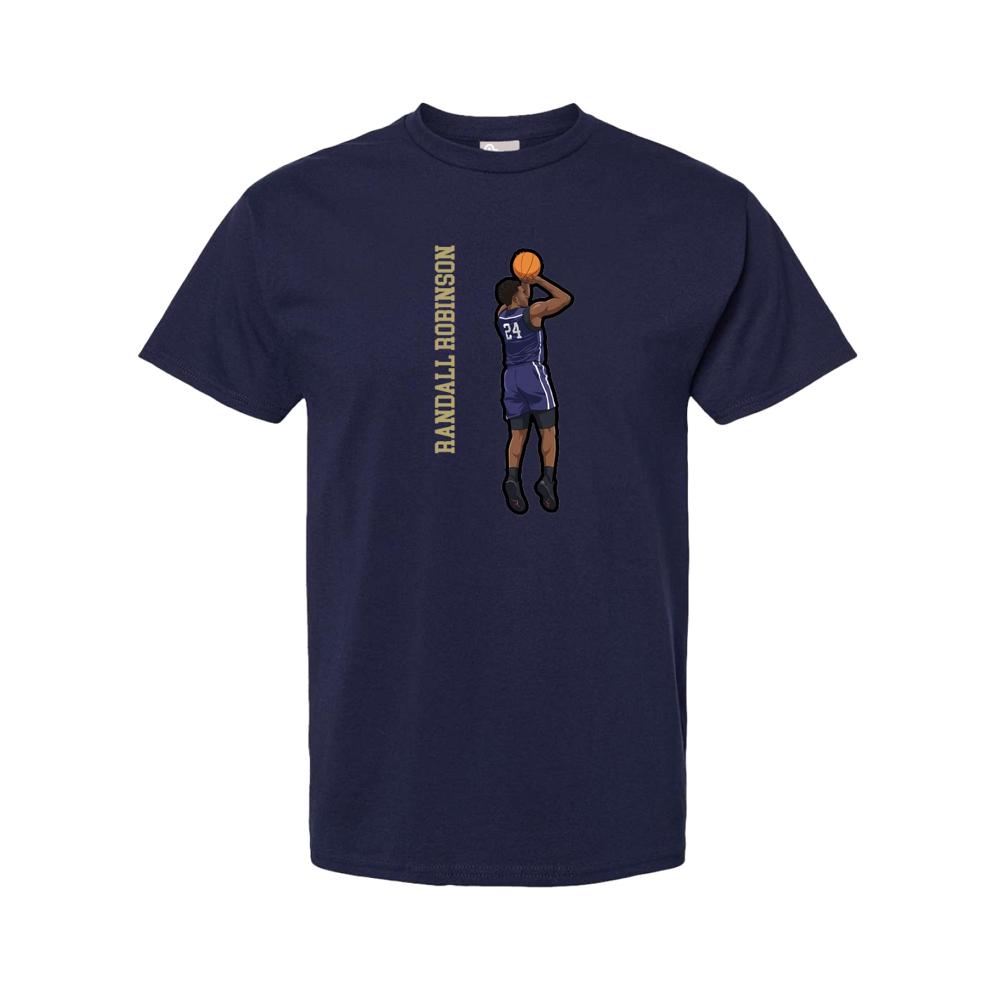 Youth Tee — Name Vertical in Navy