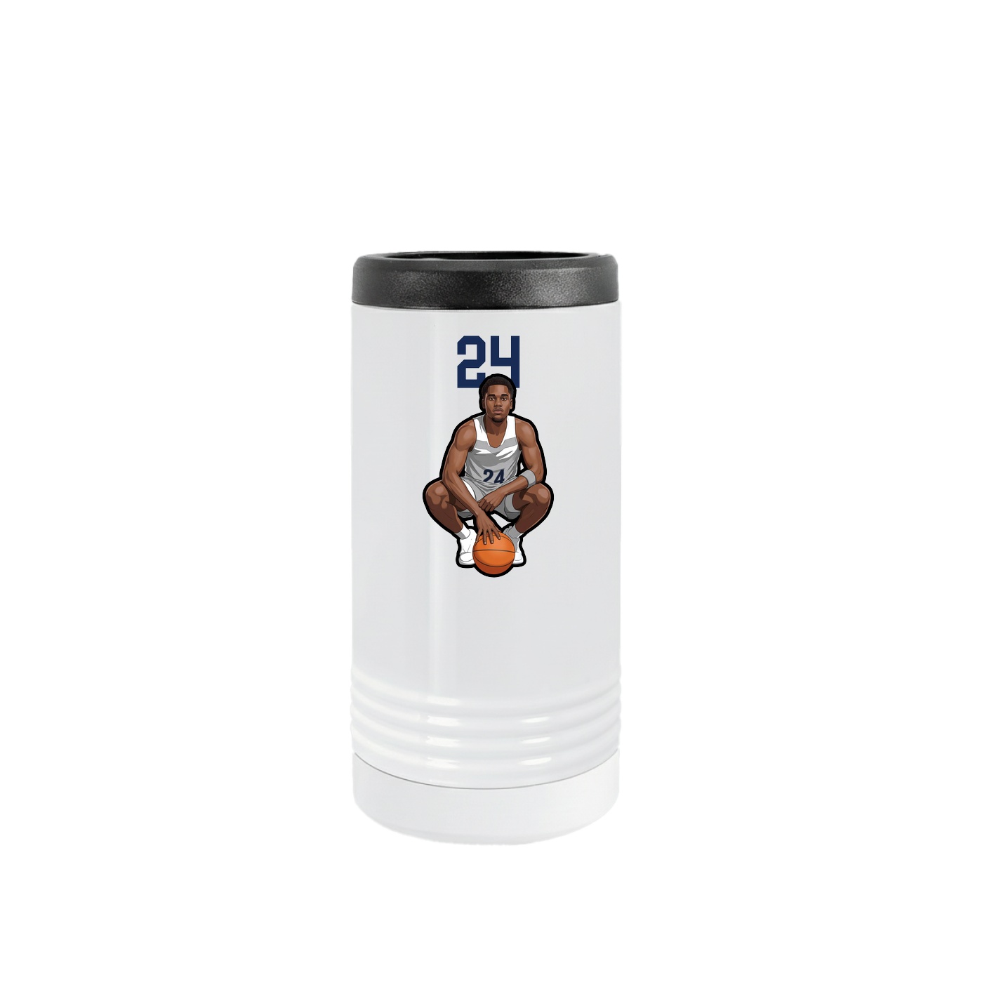 Slim Beverage Holder — Number Top in White