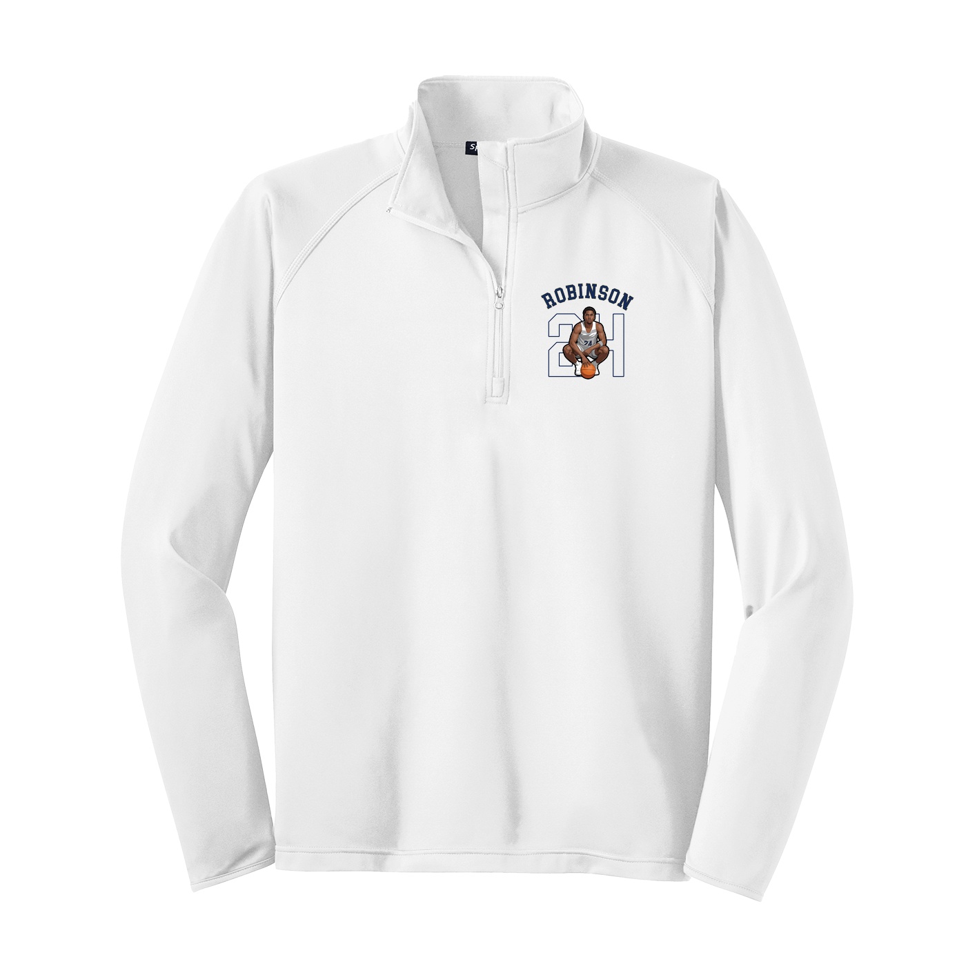 Q-Zip Pullover — Shirsey Arch in White