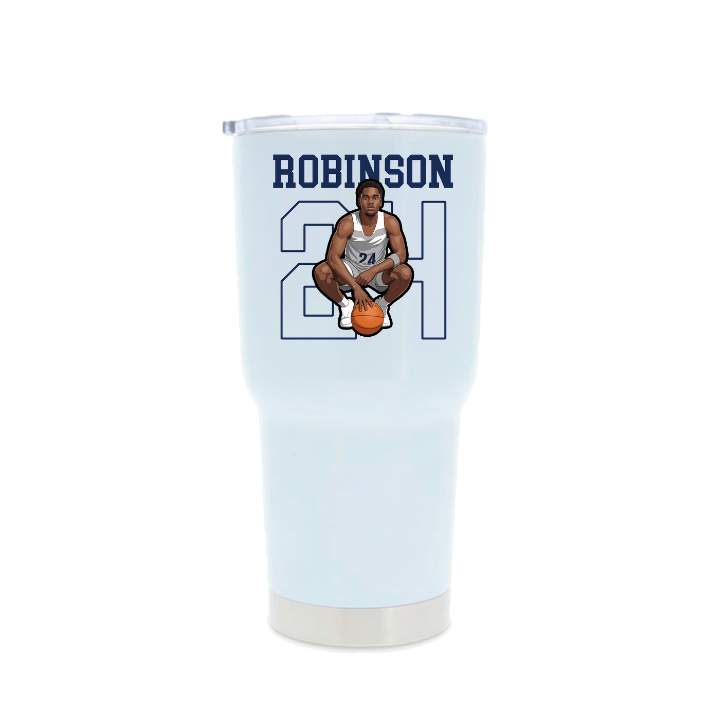 30oz Stainless Steel Tumbler — Shirsey in White