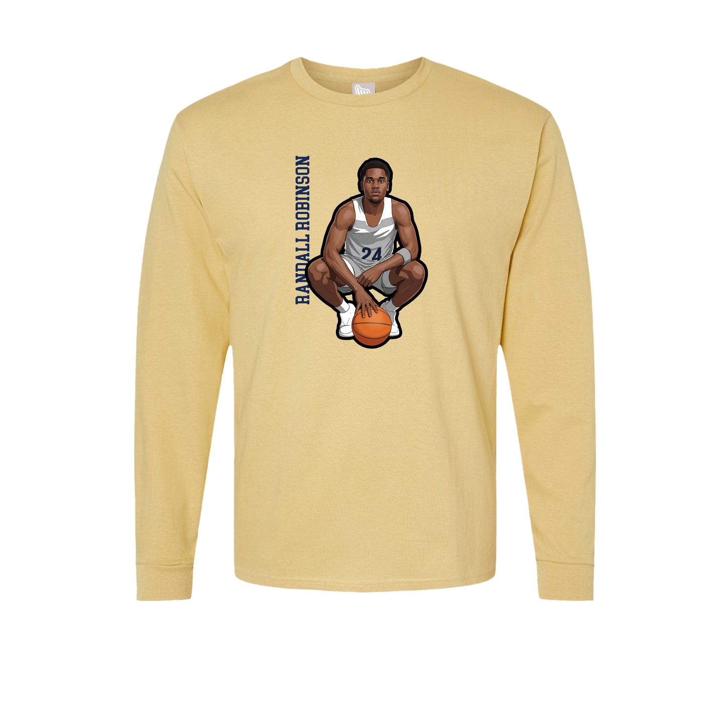 Long Sleeve Tee — Name Vertical in Vegas Gold