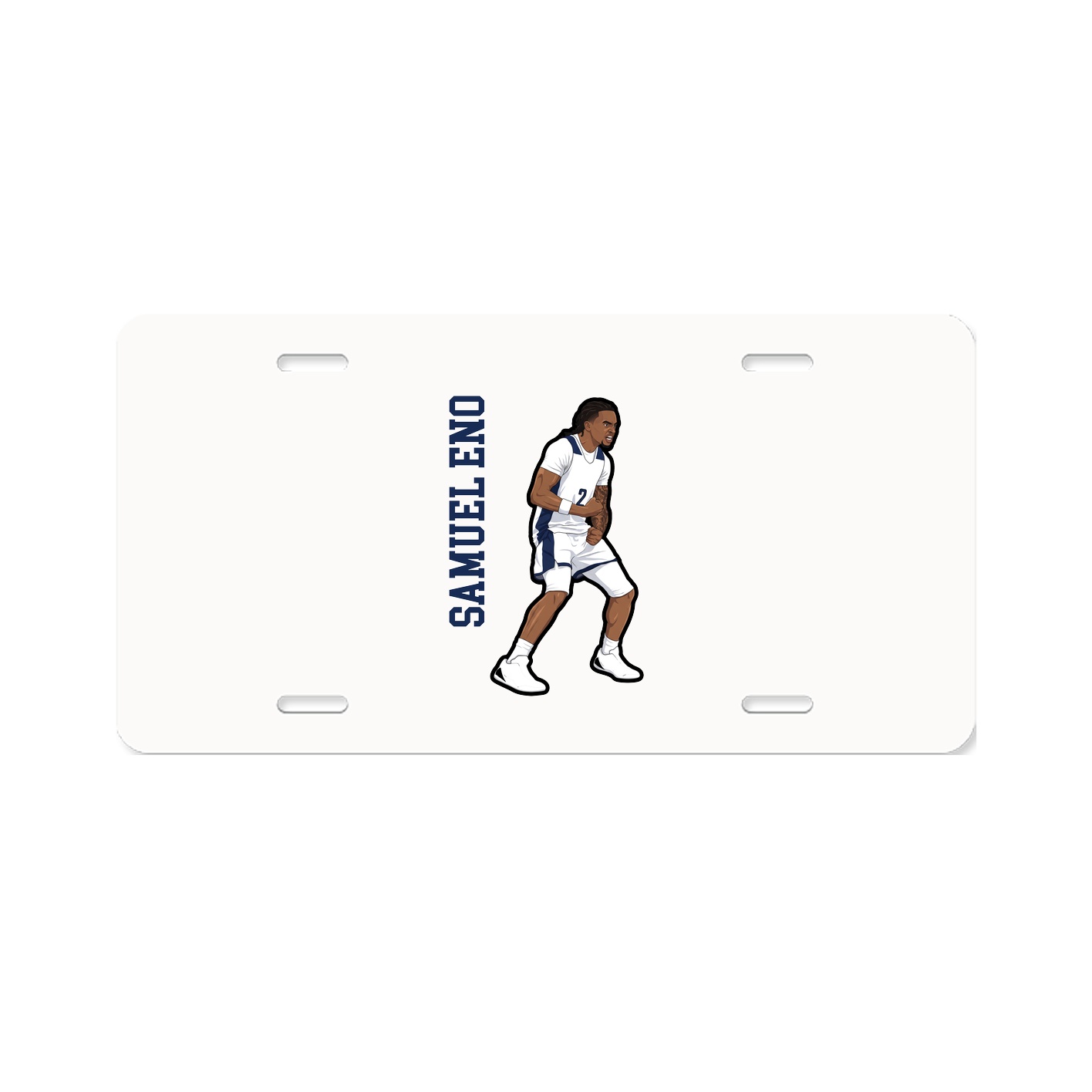 License Plate — Name Vertical in Classic