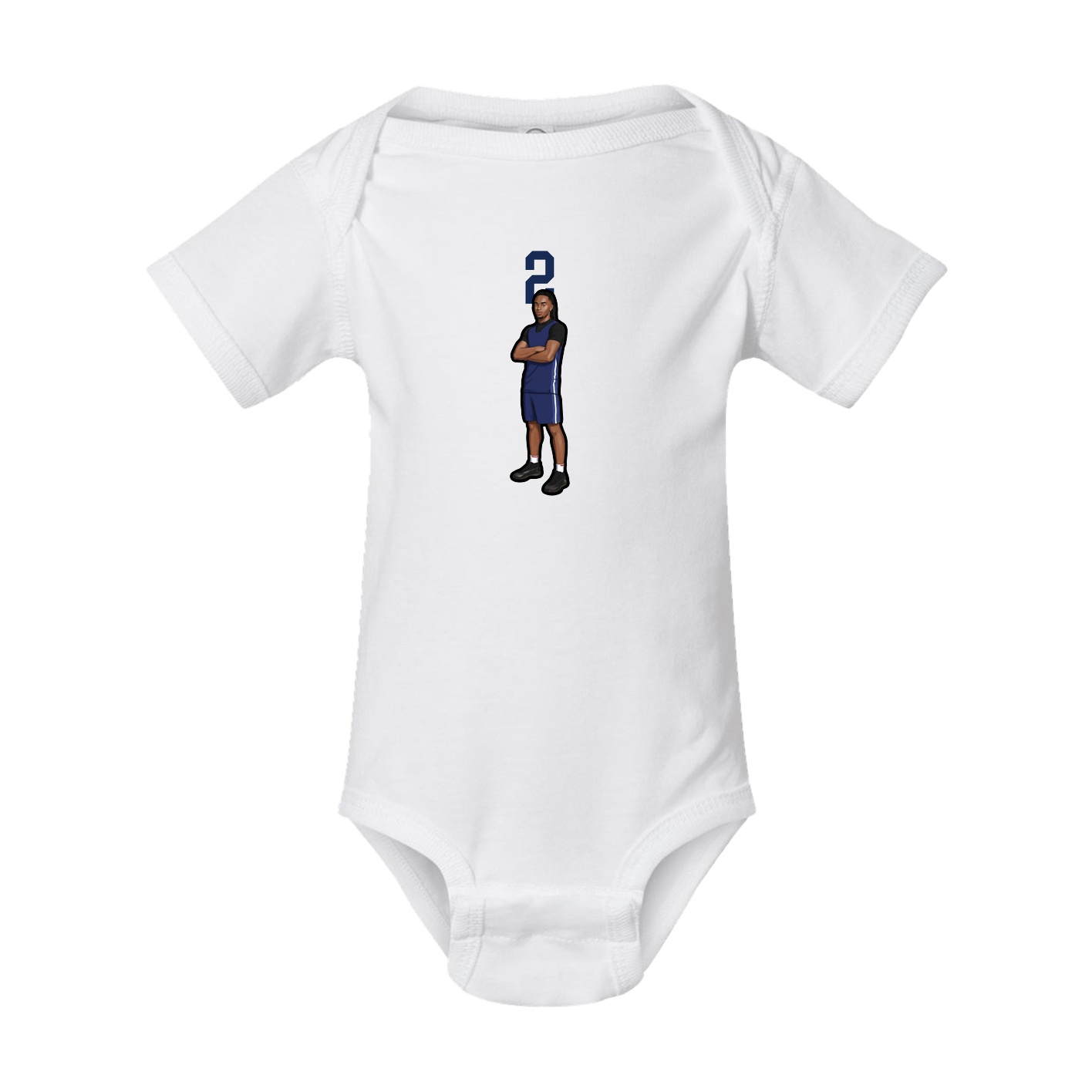 Baby Onesie — Number Top in White