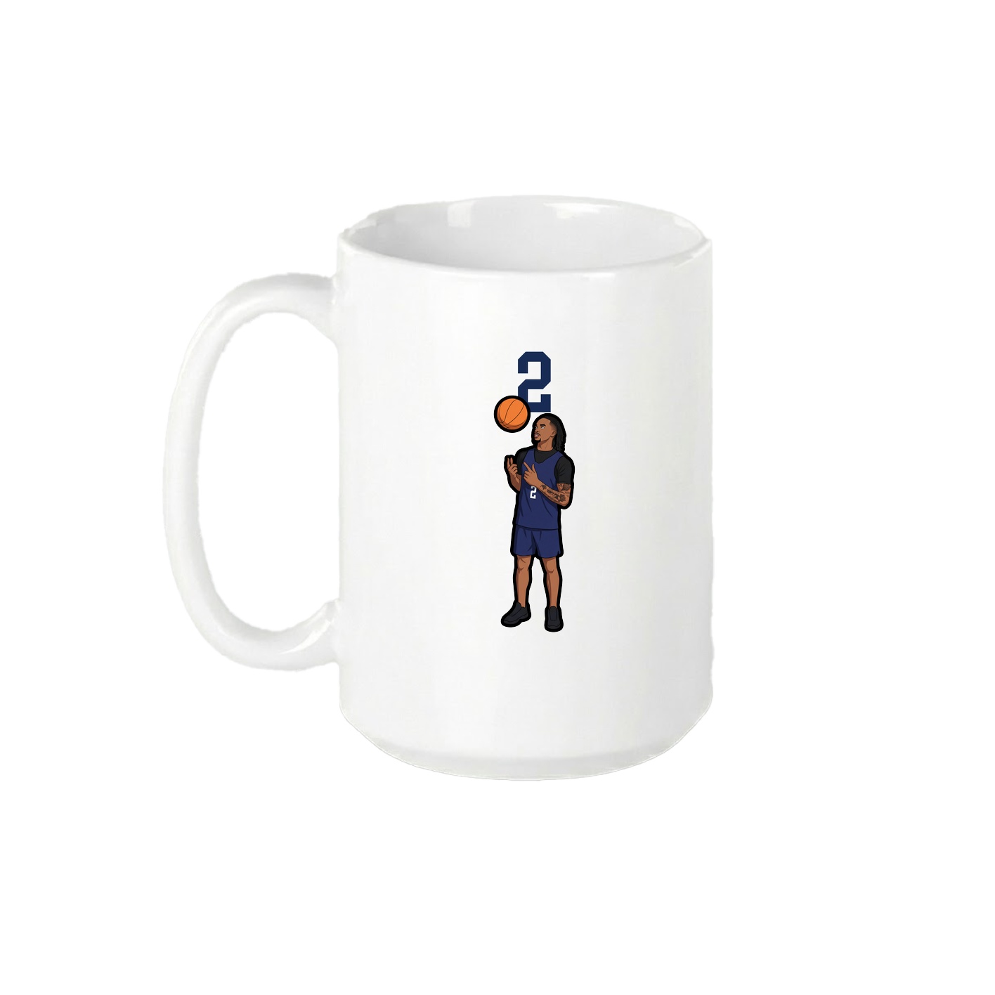 15oz Coffee Mug — Number Top in White