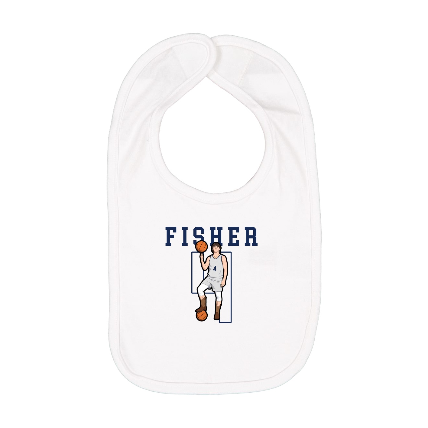 Infant Bib — Shirsey in White