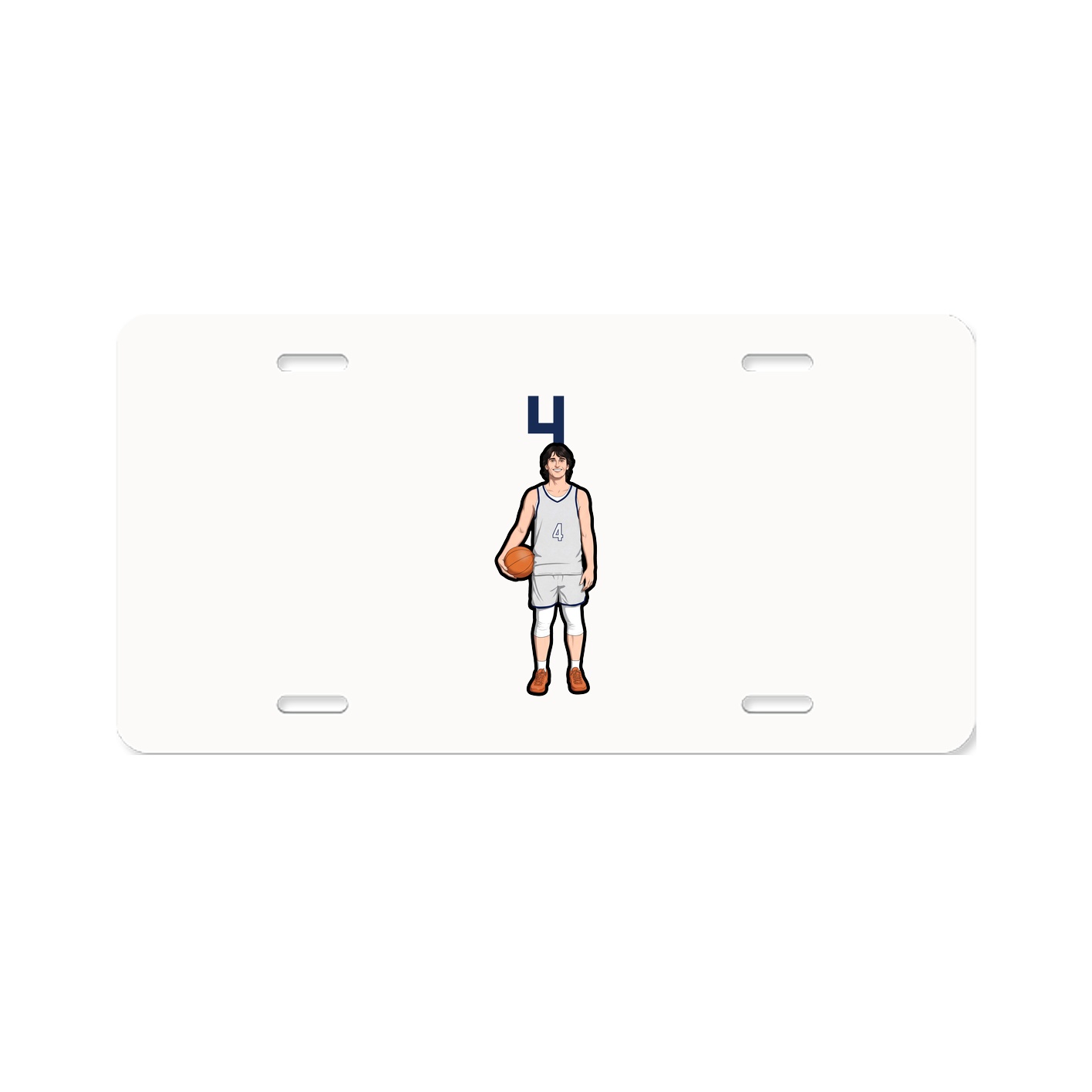License Plate — Number Top in Classic