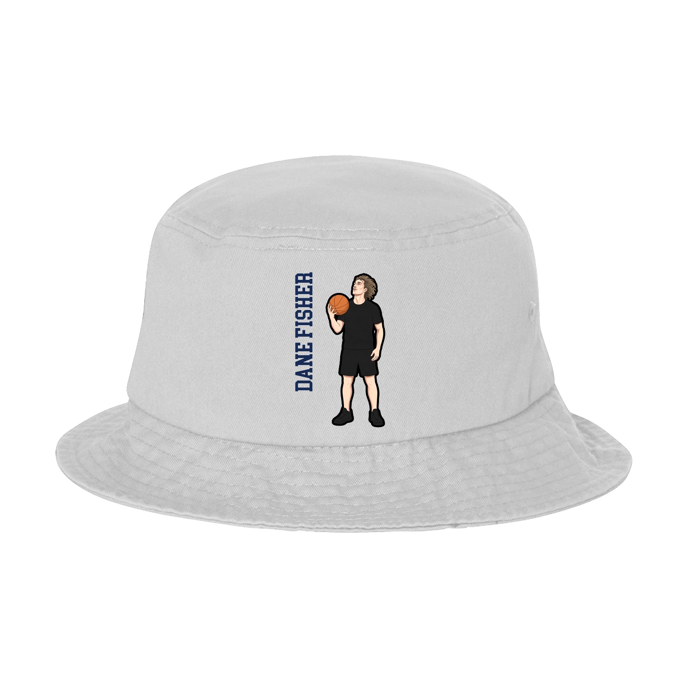 Bucket Cap — Name Vertical in White