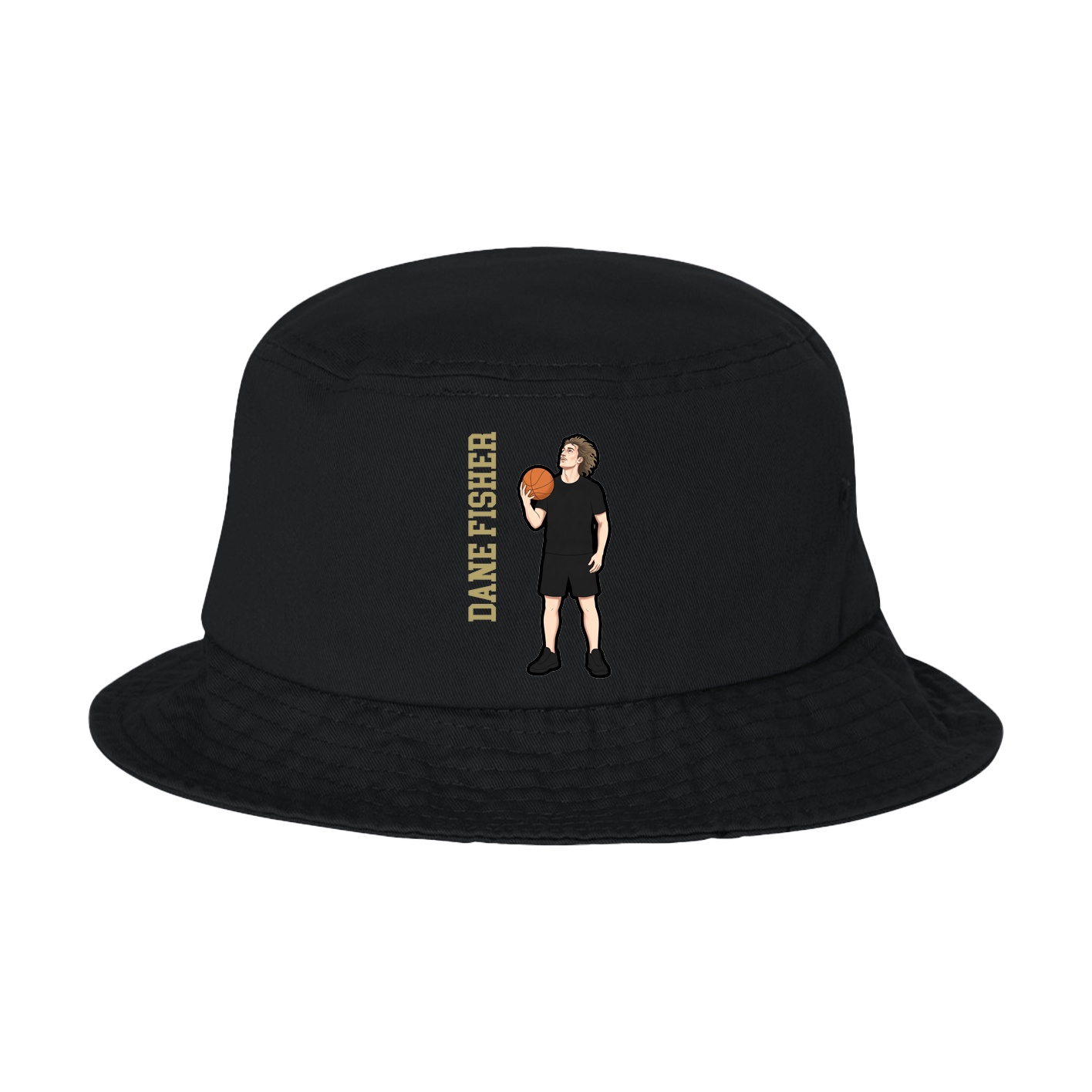Bucket Cap — Name Vertical in Black