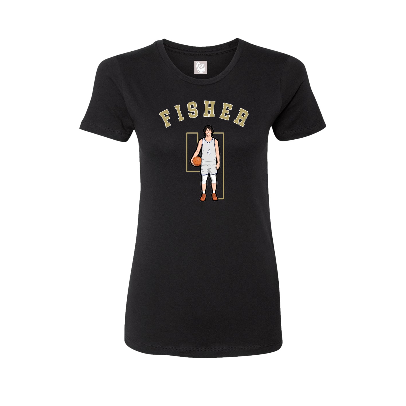 Fitted Women's Tee — Shirsey Arch in Black