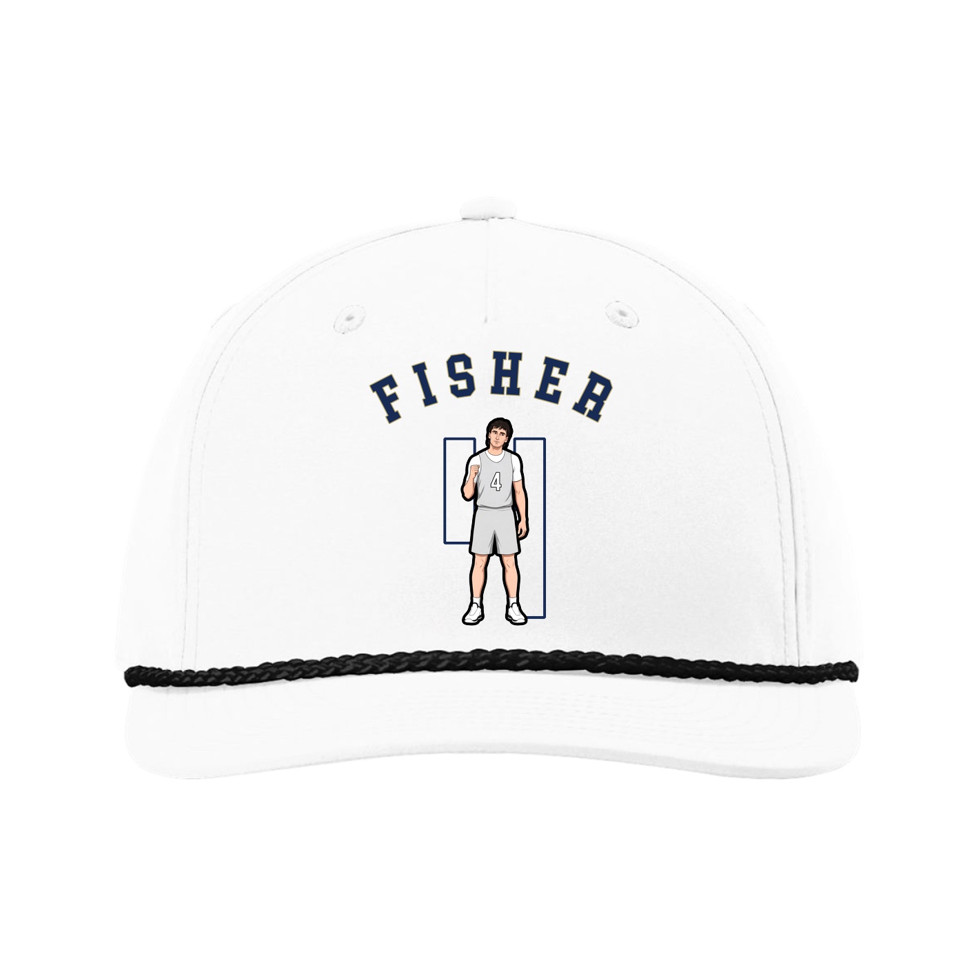 Five-Panel Classic Rope Cap — Shirsey Arch in White