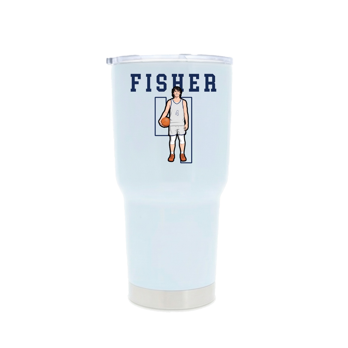 30oz Stainless Steel Tumbler — Shirsey in White