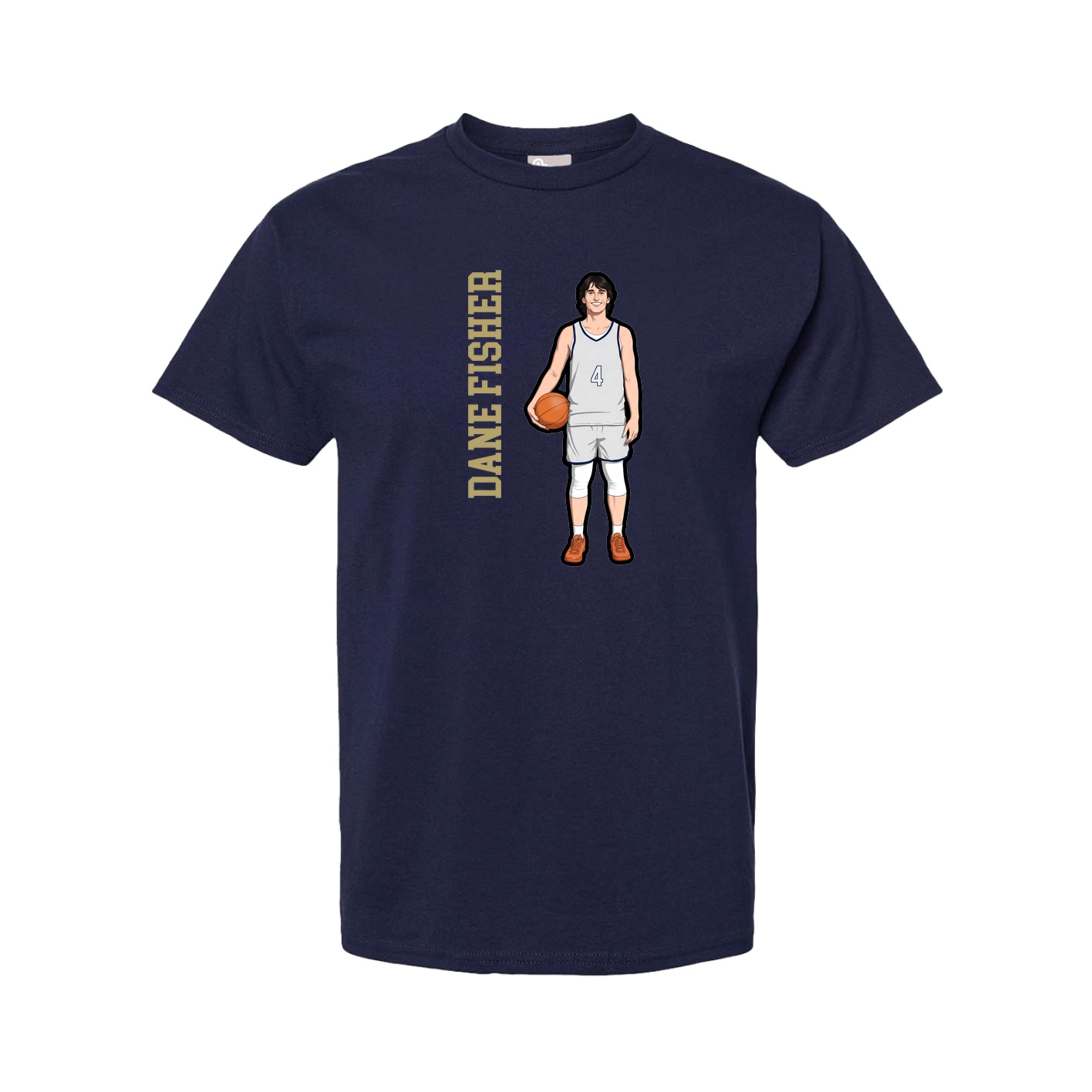Youth Tee — Name Vertical in Navy