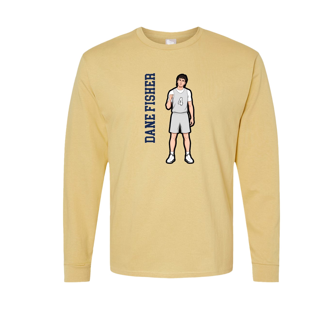 Long Sleeve Tee — Name Vertical in Vegas Gold