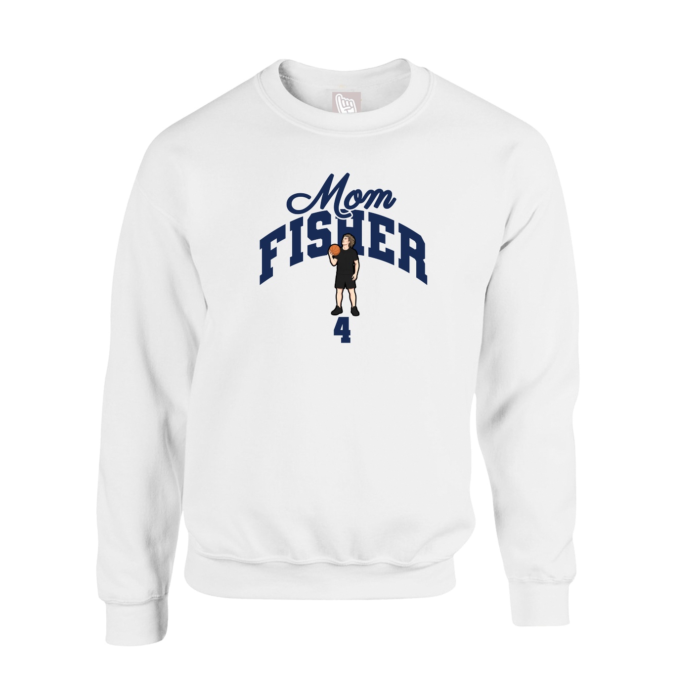 Fleece Crew — Mothers Day Arch in White