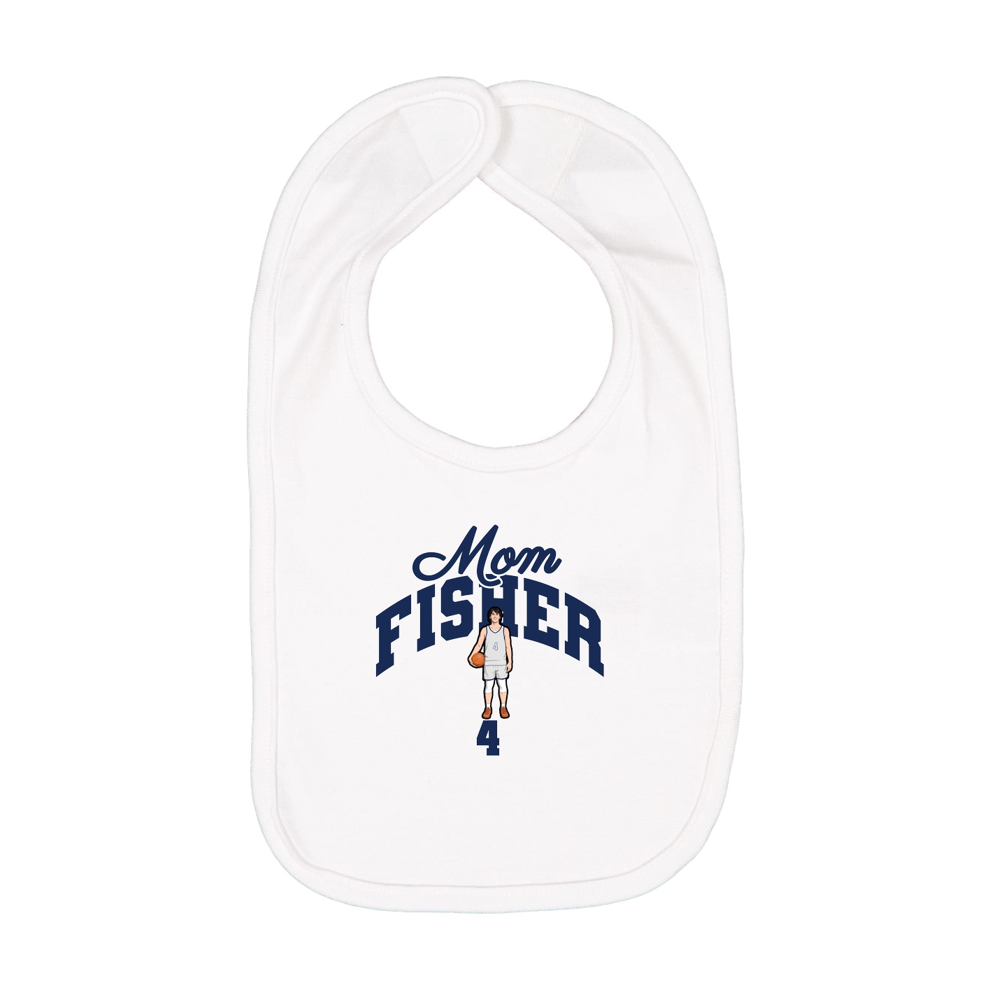 Infant Bib — Mothers Day Arch in White