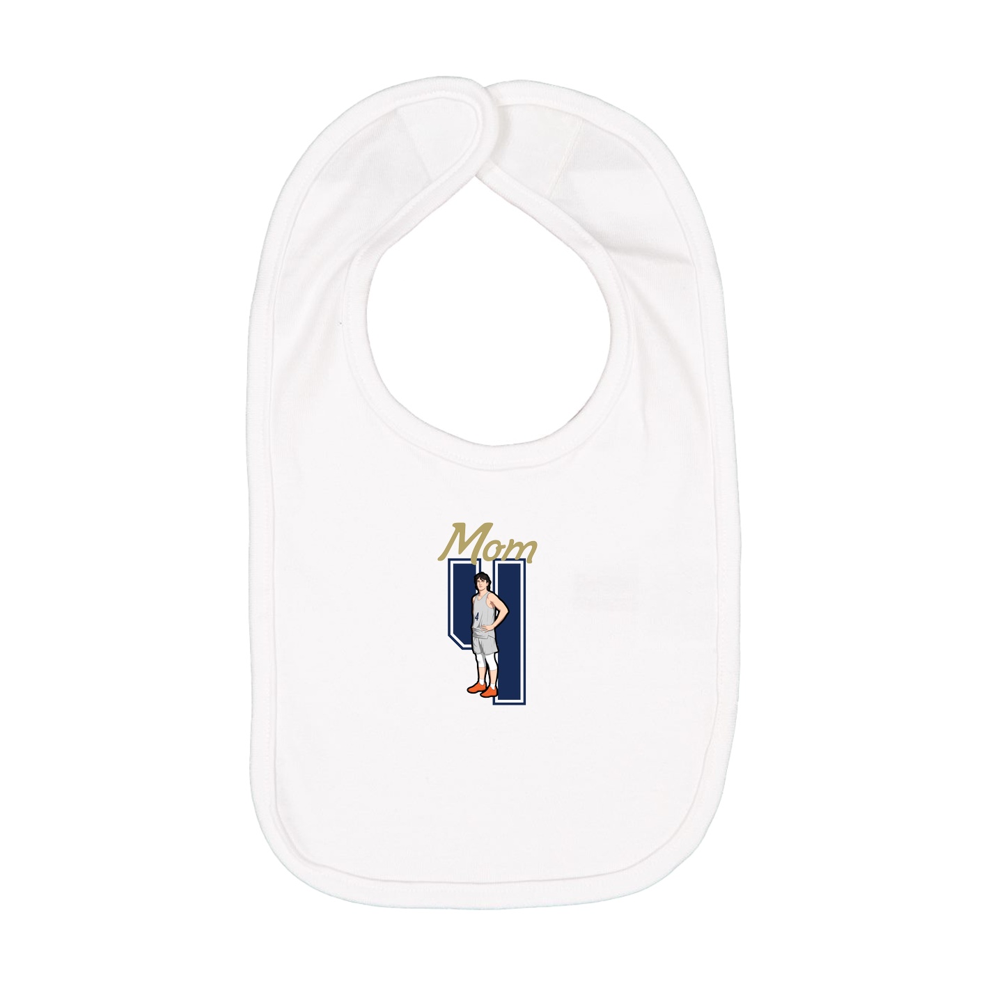 Infant Bib — Mothers Day Shirsey in White