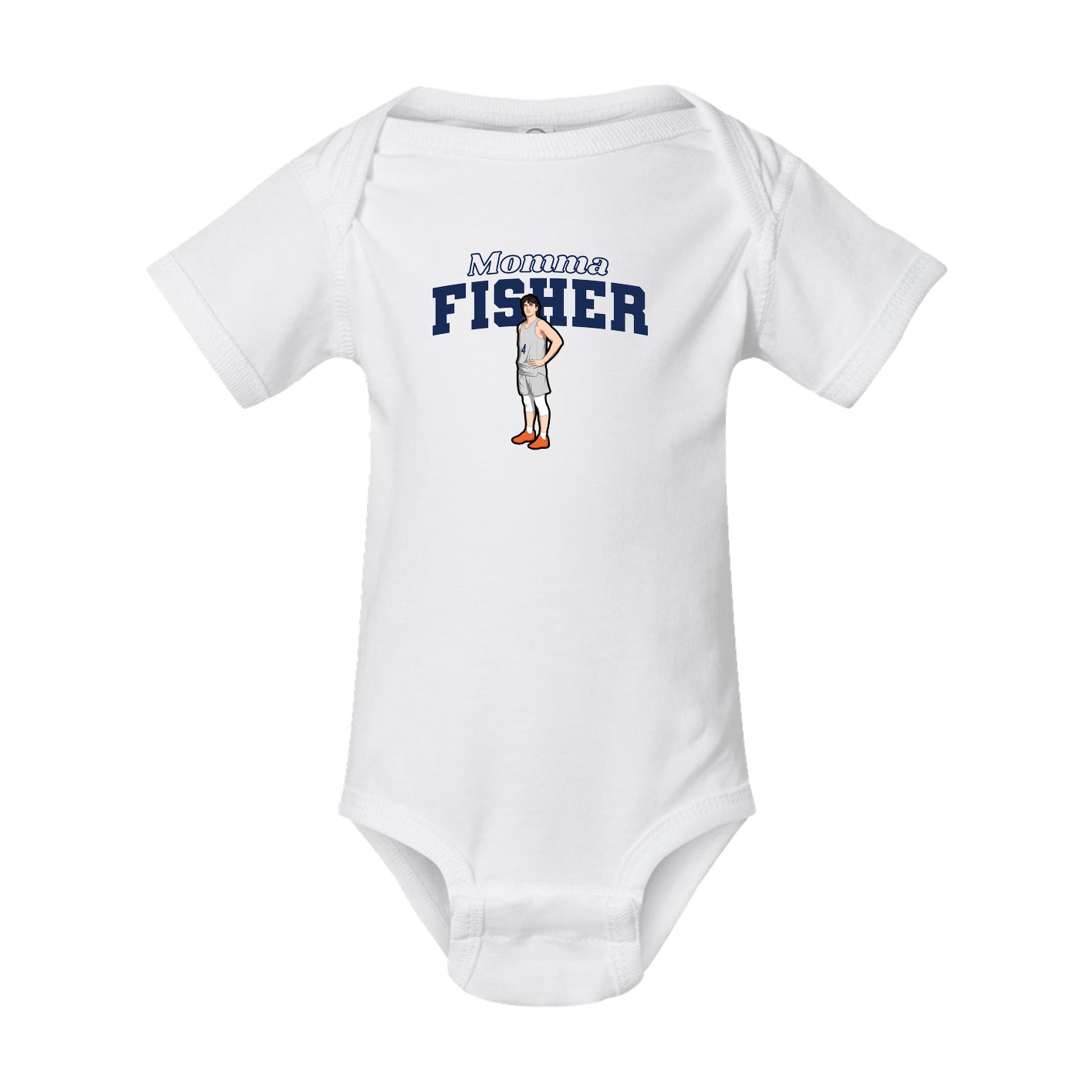 Baby Onesie — Mothers Day Block in White