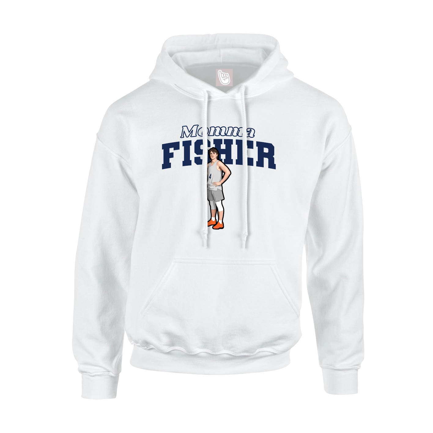 Youth Hoodie — Mothers Day Block in White