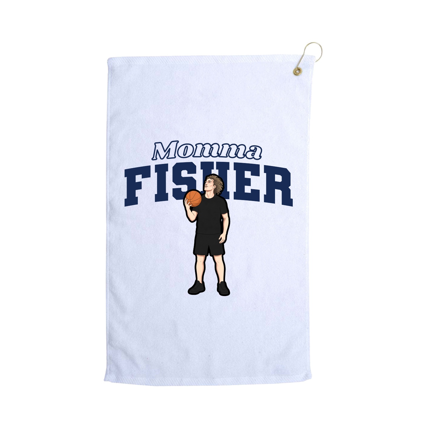 Golf Towel — Mothers Day Block in White