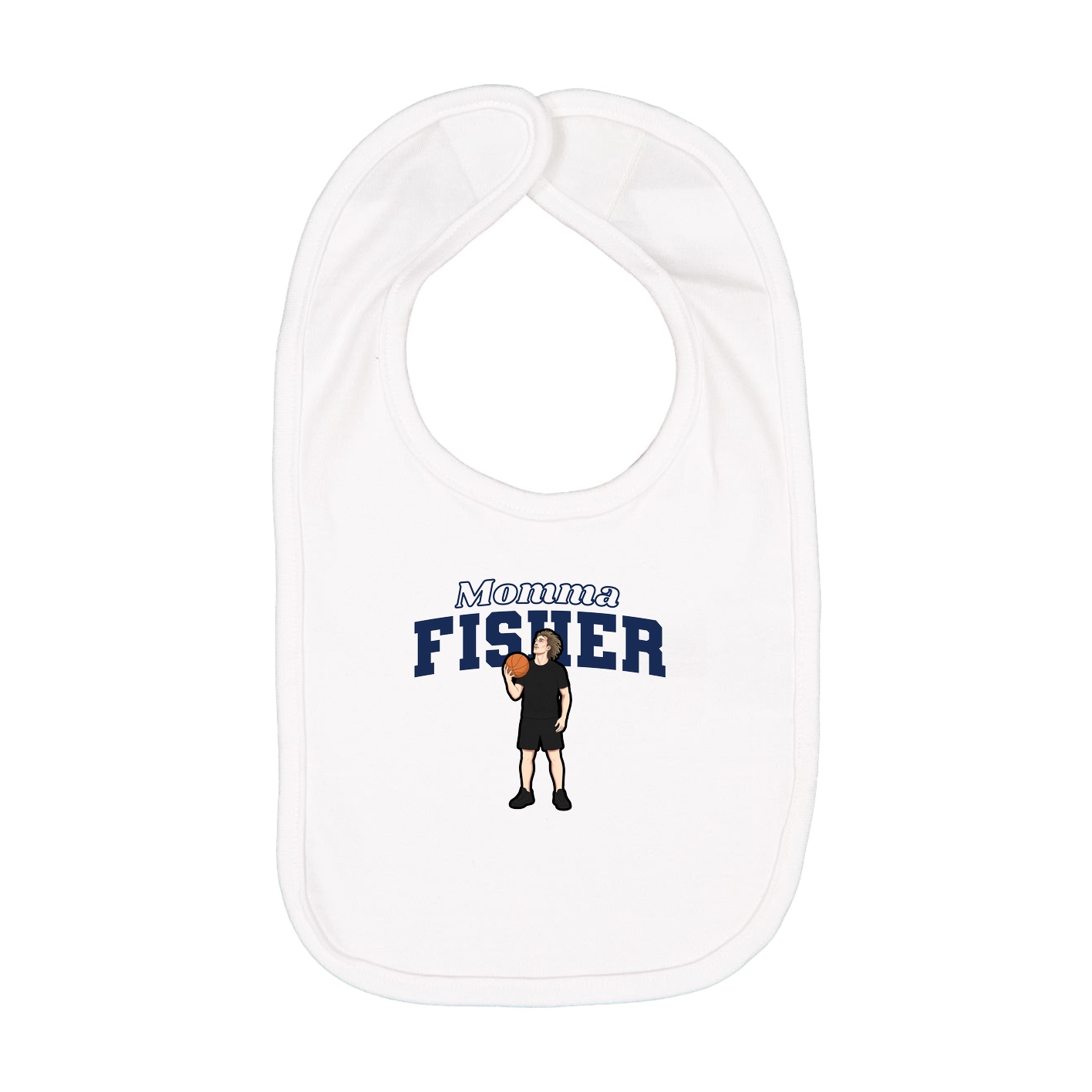 Infant Bib — Mothers Day Block in White