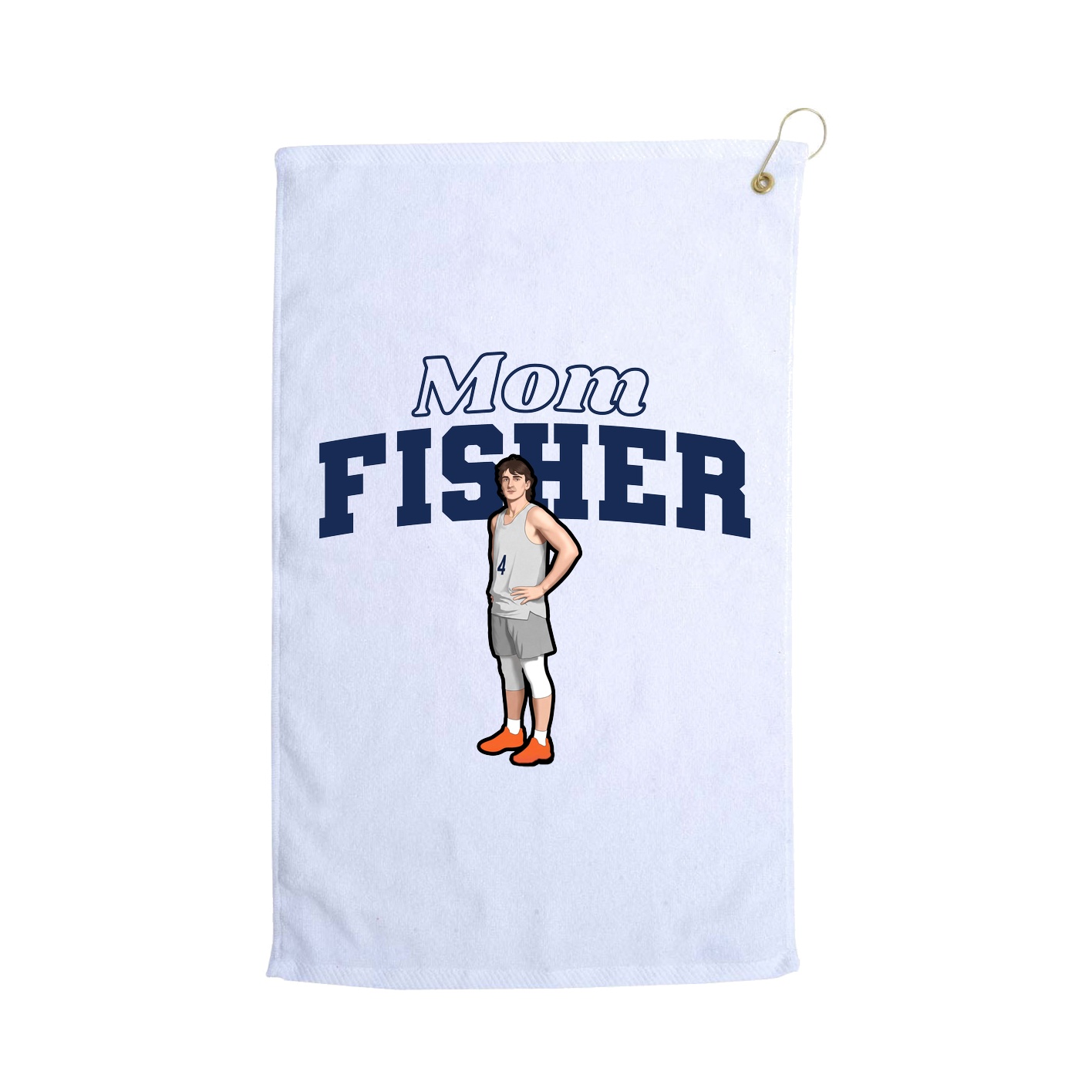 Golf Towel — Mothers Day Block in White
