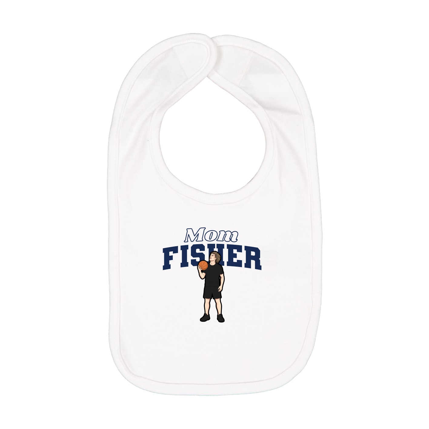 Infant Bib — Mothers Day Block in White